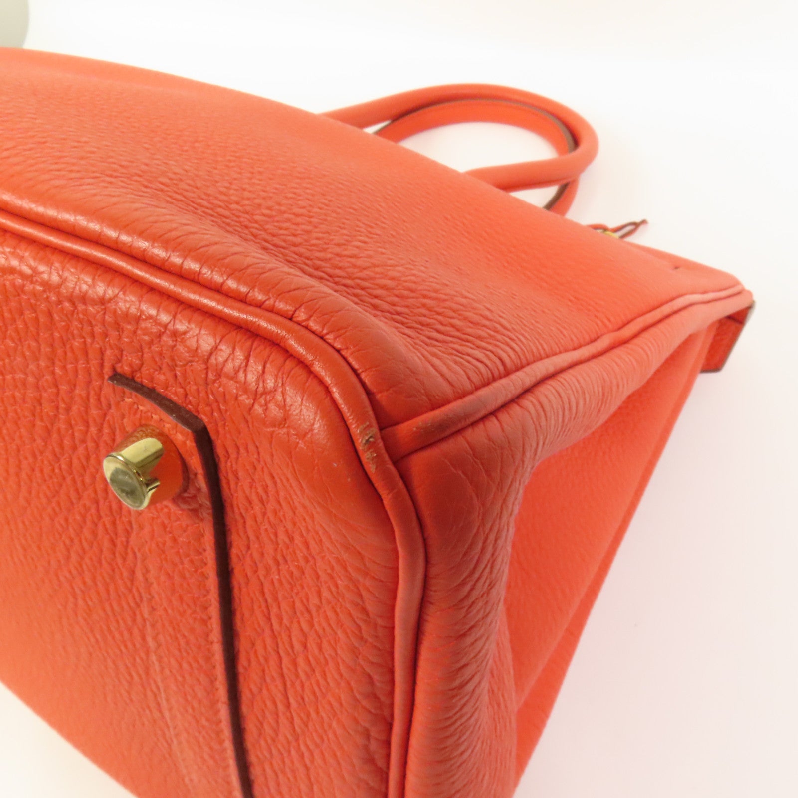 HERMES Togo皮革Birkin 35金扣手挽袋Capucine