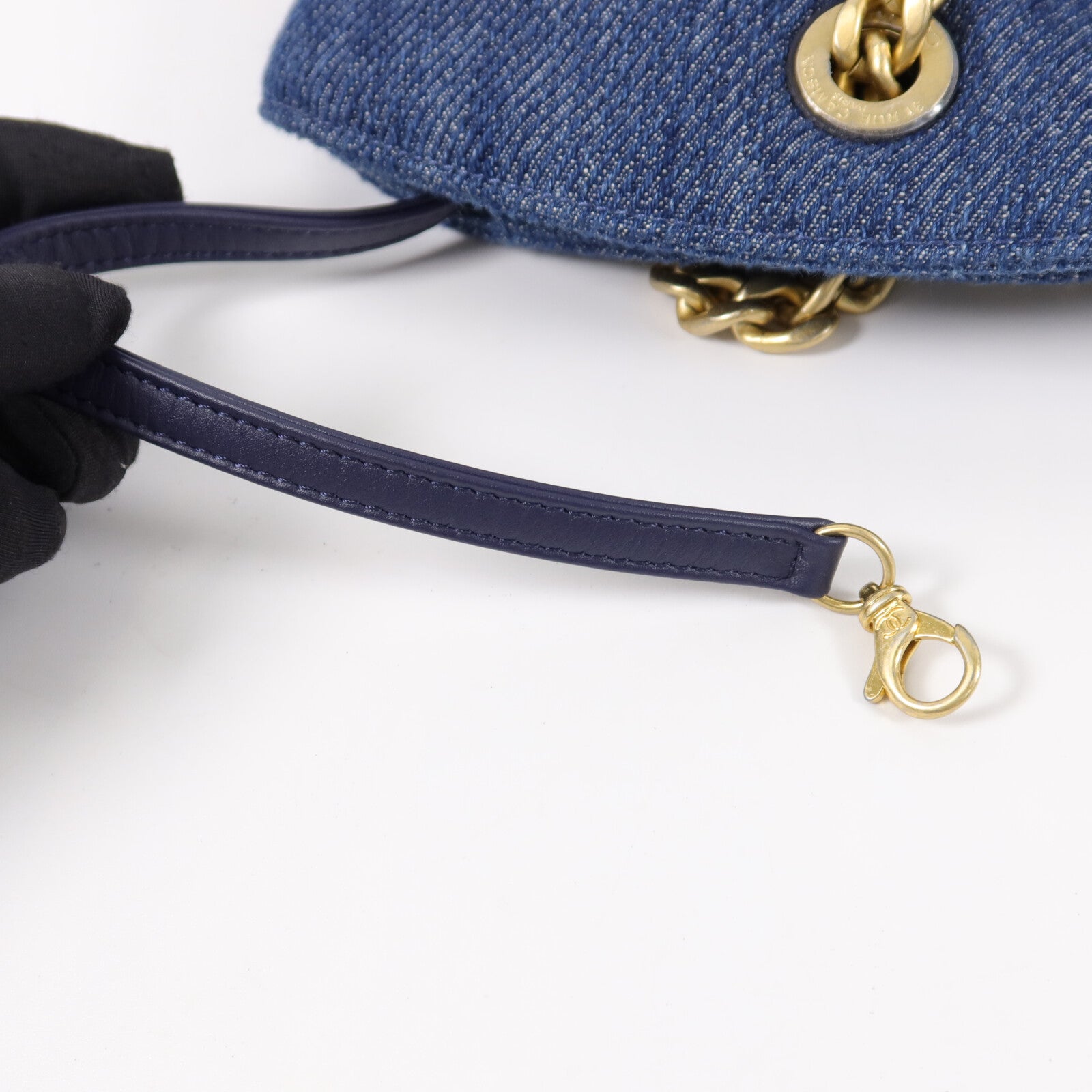 CHANEL 牛仔布Shoulder Bag肩背袋