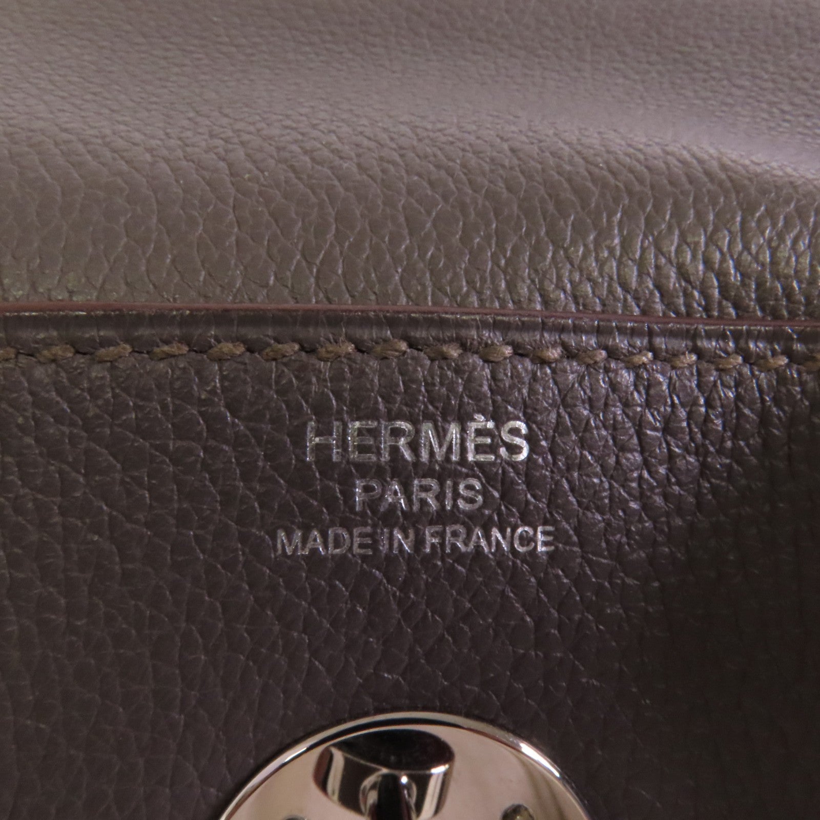 HERMES Evercolor皮革Lindy 26銀扣肩背袋