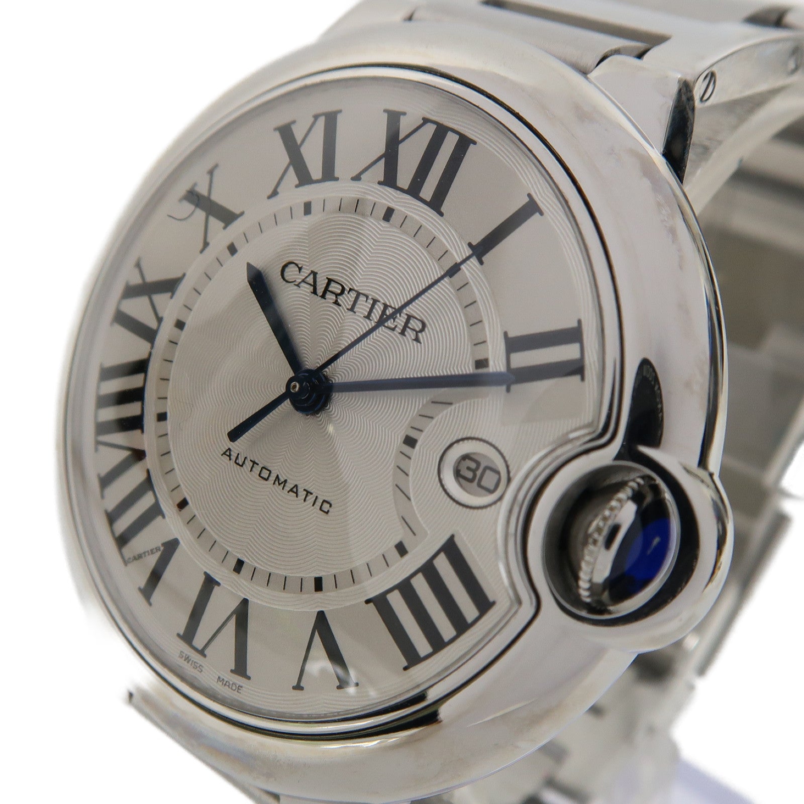 CARTIER Ballon Blue不鏽鋼手錶自動機芯銀色