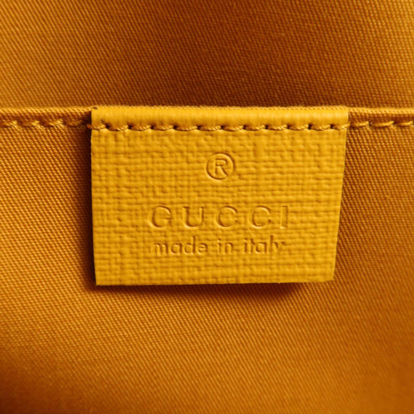 GUCCI 塗層帆布Childrens銀扣手挽袋