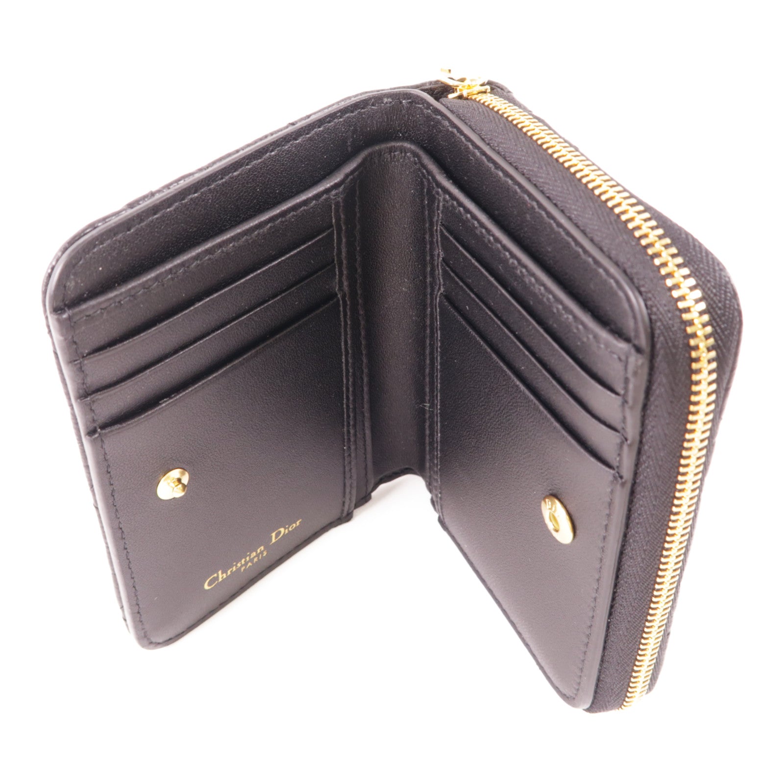 Dior 牛皮皮革Caro Scarlet金扣錢包