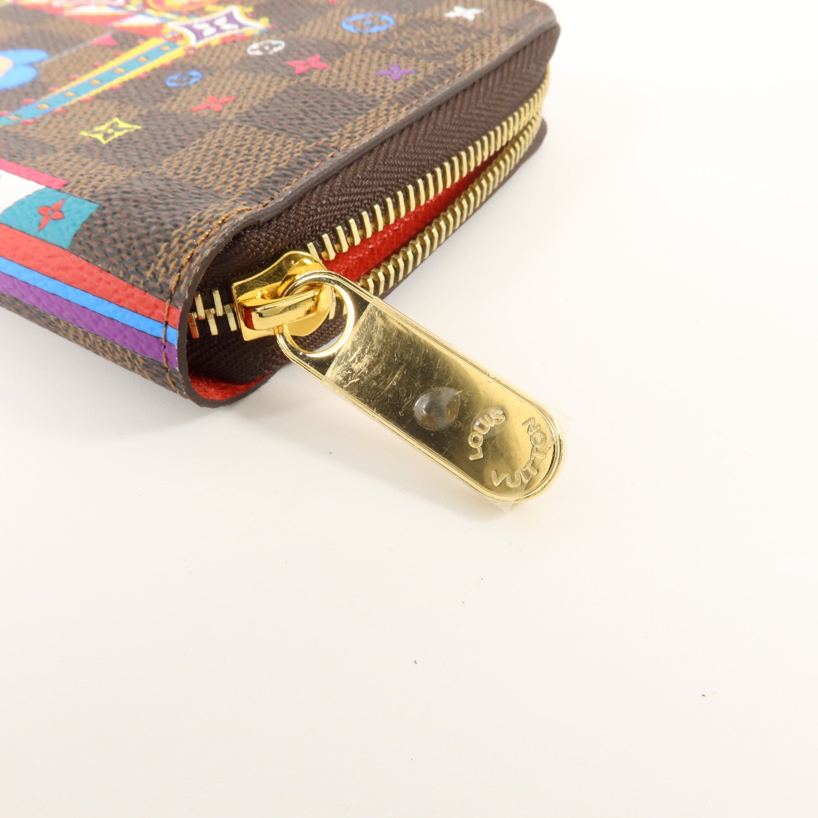 LOUIS VUITTON Damier Vivienne Bumper Cars Zippy Wallet金扣長錢包