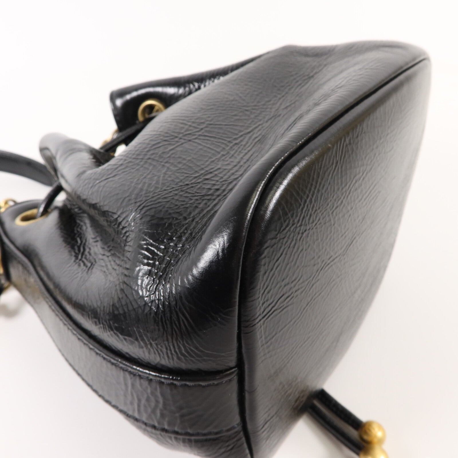 CHANEL 牛皮皮革Mini CC Drawstring Bucket Bag鏈帶肩背袋