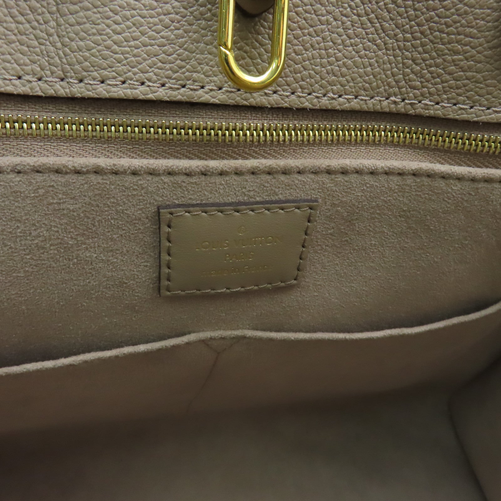 LOUIS VUITTON 【激減優惠】Monogram Empreinte On The Go金扣肩背袋米色
