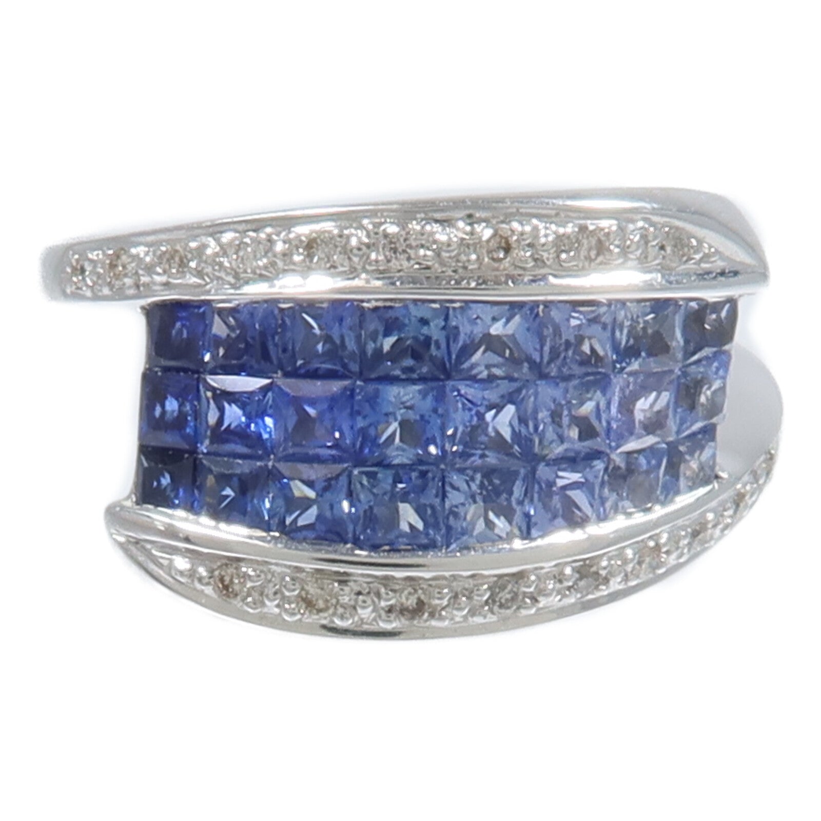 JEWELRY 18K白金Sapphire Diamond Ring藍寶石/鑽石戒指