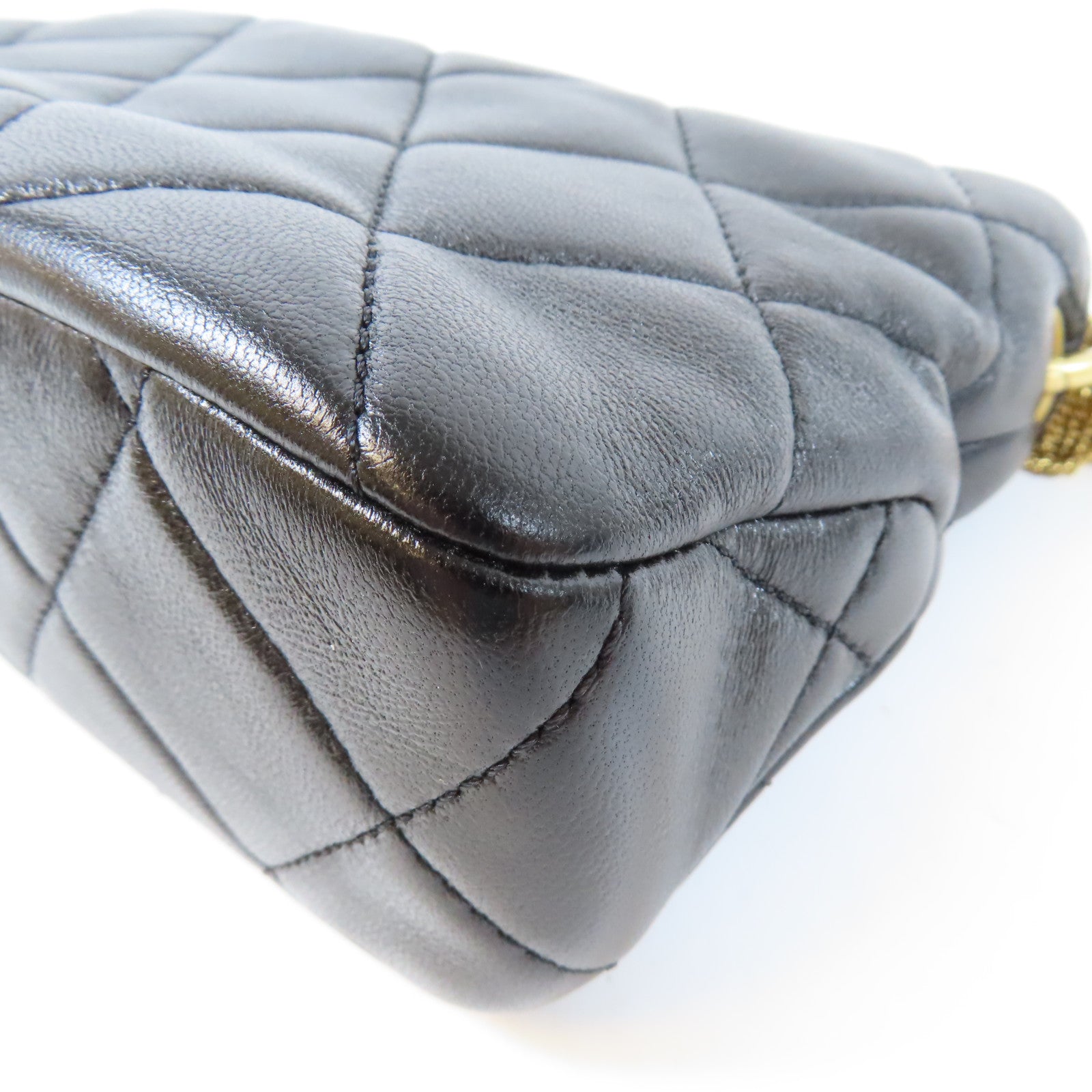 CHANEL 【激減優惠】菱格羊皮皮革Chain Shoulder Bag金扣鏈帶肩背袋黑色