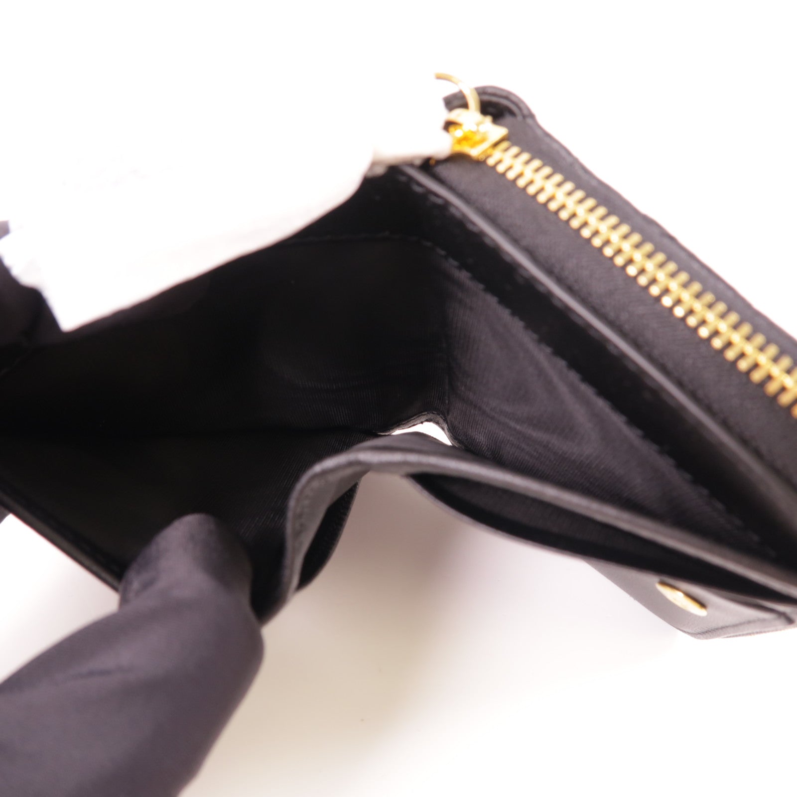 Dior 牛皮皮革Caro Scarlet金扣錢包