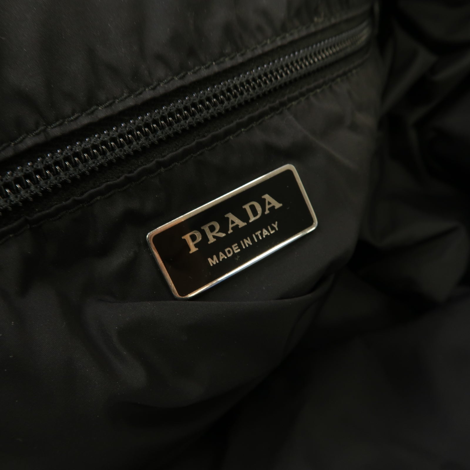PRADA 【激減優惠】尼龍Shoulder Bag銀扣肩背袋藍色