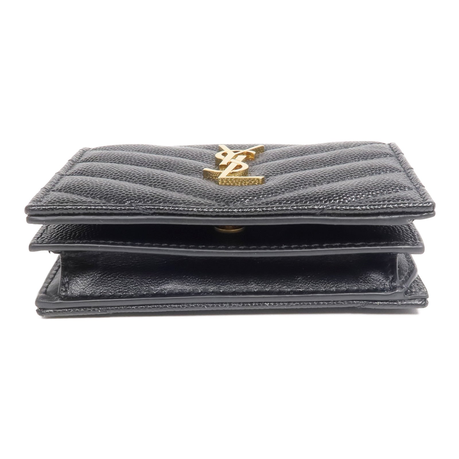SAINT LAURENT 牛皮皮革Wallet金扣錢包