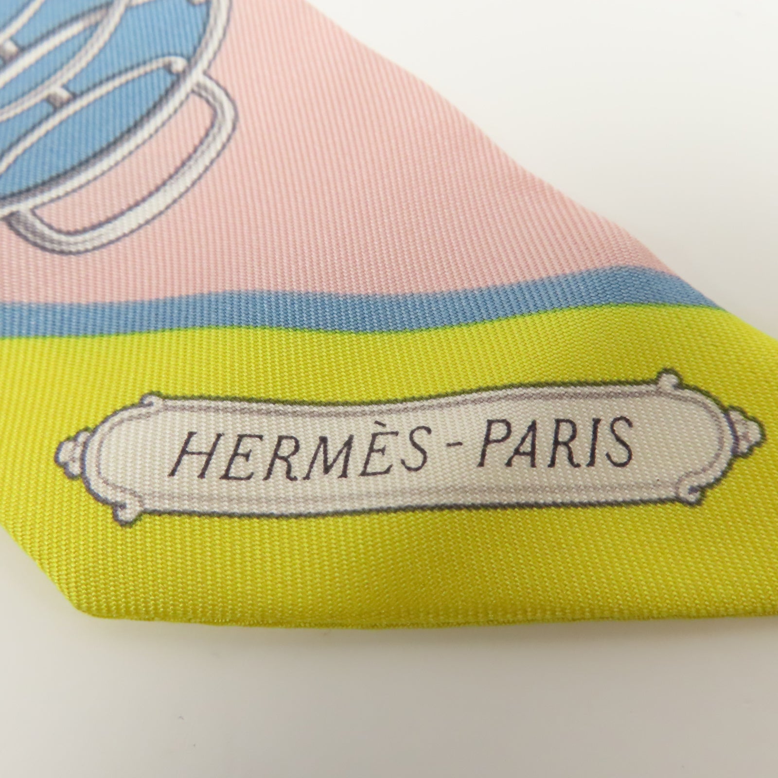 HERMES 【激減優惠】絲質Twilly絲巾粉紅色