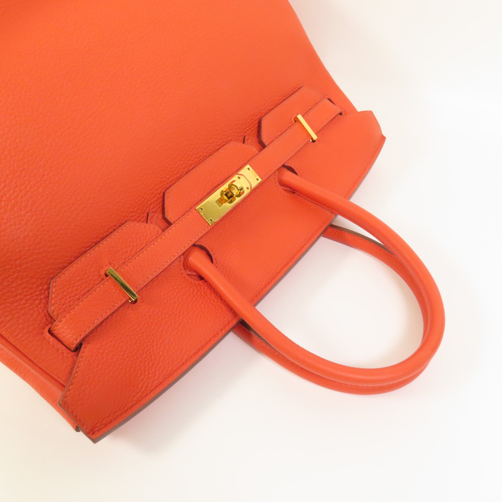 HERMES Togo皮革Birkin 35金扣手挽袋Capucine