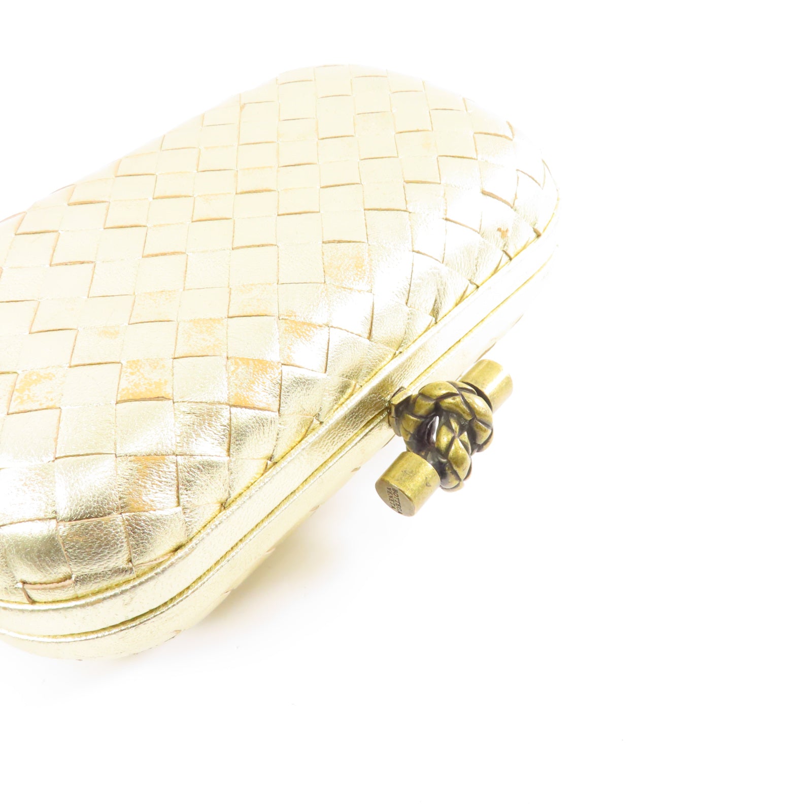 ⭐️BOTTEGA VENETA 95×150 タオル⭐️ ✨激安サマー特価✨ BOTTEGA VENETA 織紋皮革Clutch Bag金扣手拿包金色– Brand Off