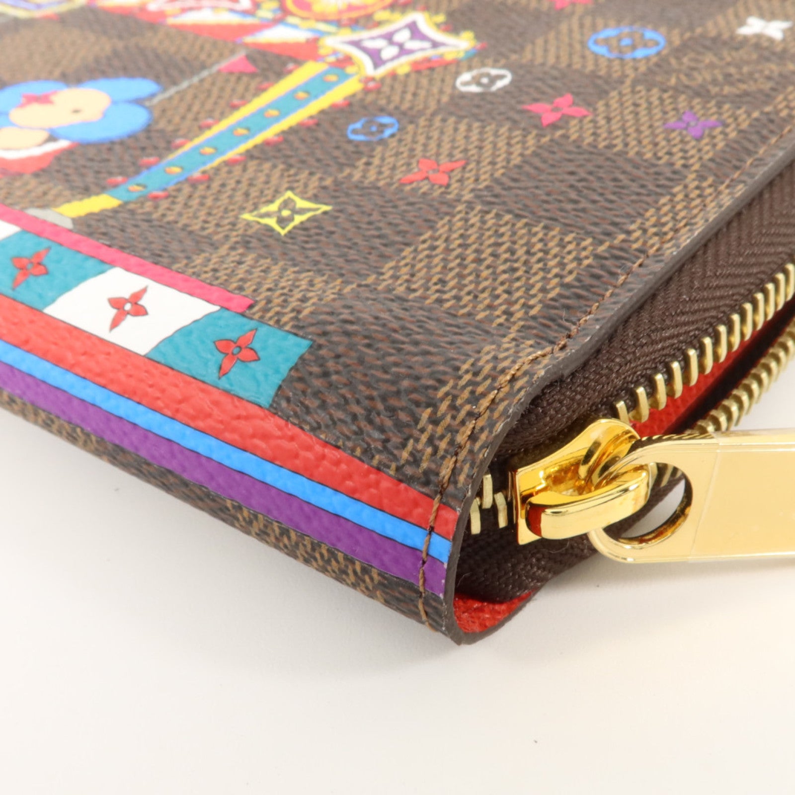 LOUIS VUITTON Damier Vivienne Bumper Cars Zippy Wallet金扣長錢包