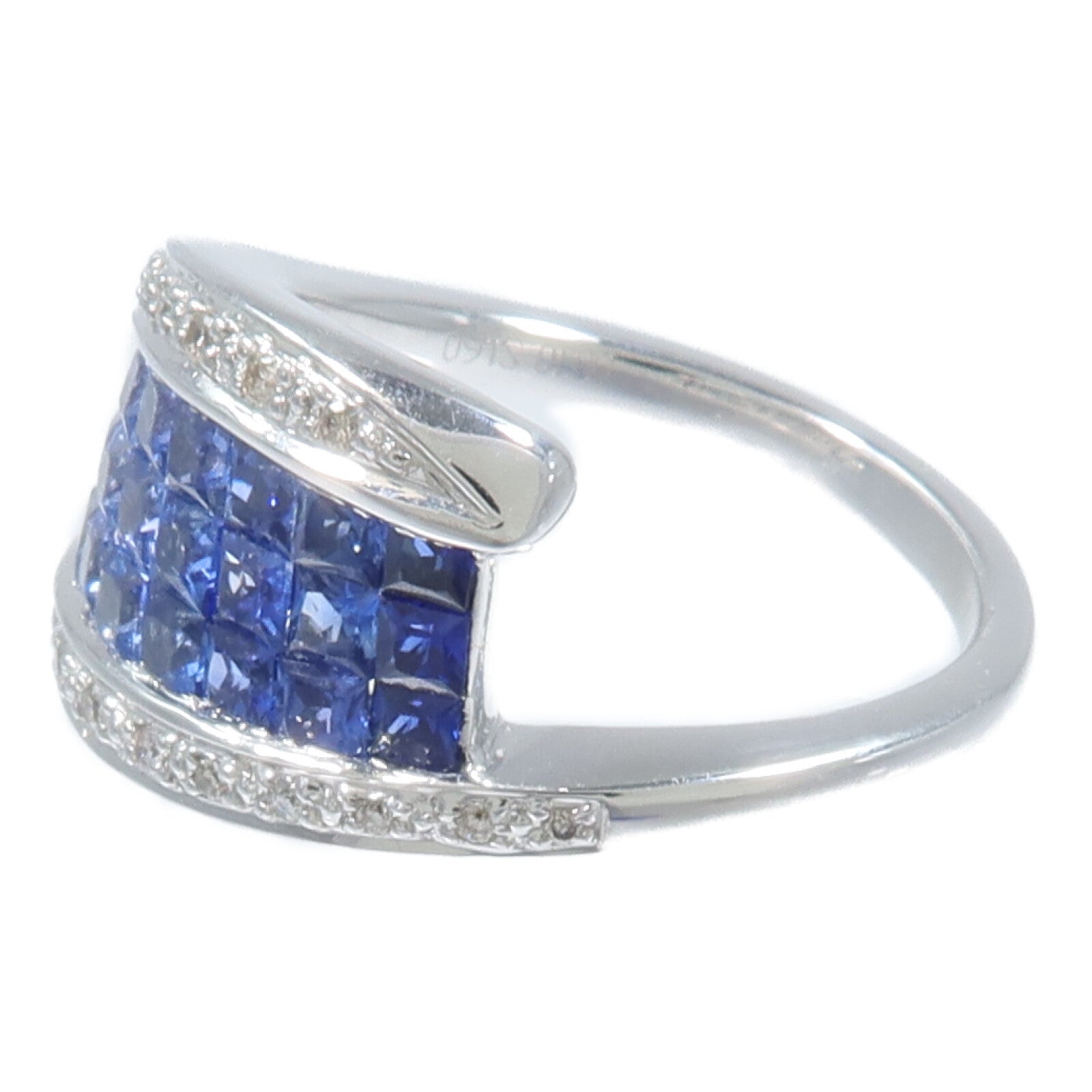 JEWELRY 18K白金Sapphire Diamond Ring藍寶石/鑽石戒指