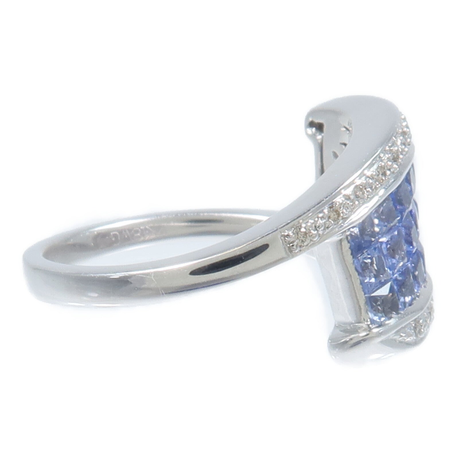 JEWELRY 18K白金Sapphire Diamond Ring藍寶石/鑽石戒指