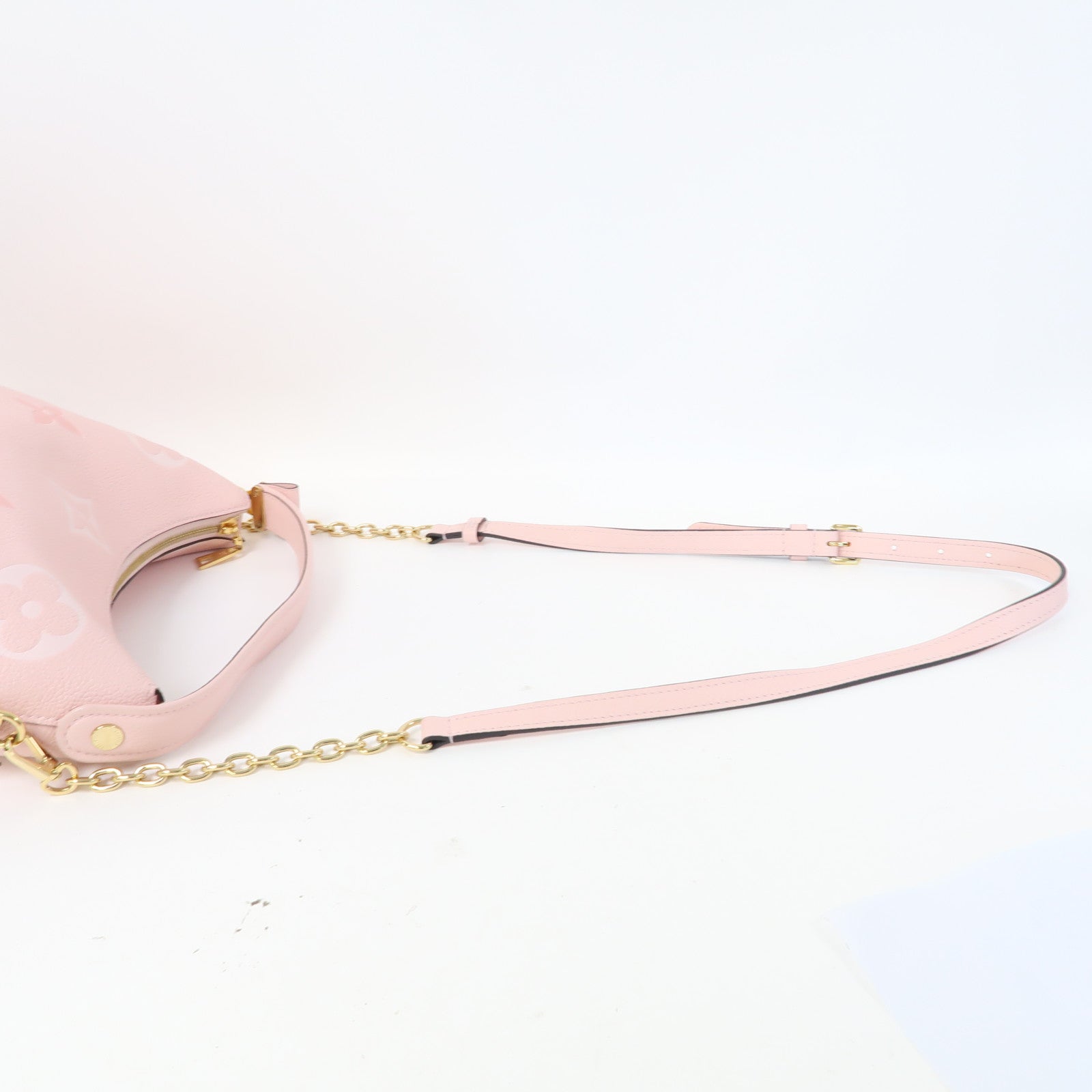 LOUIS VUITTON Monogram Empreinte Marshmallow金扣手挽肩背兩用袋粉紅色
