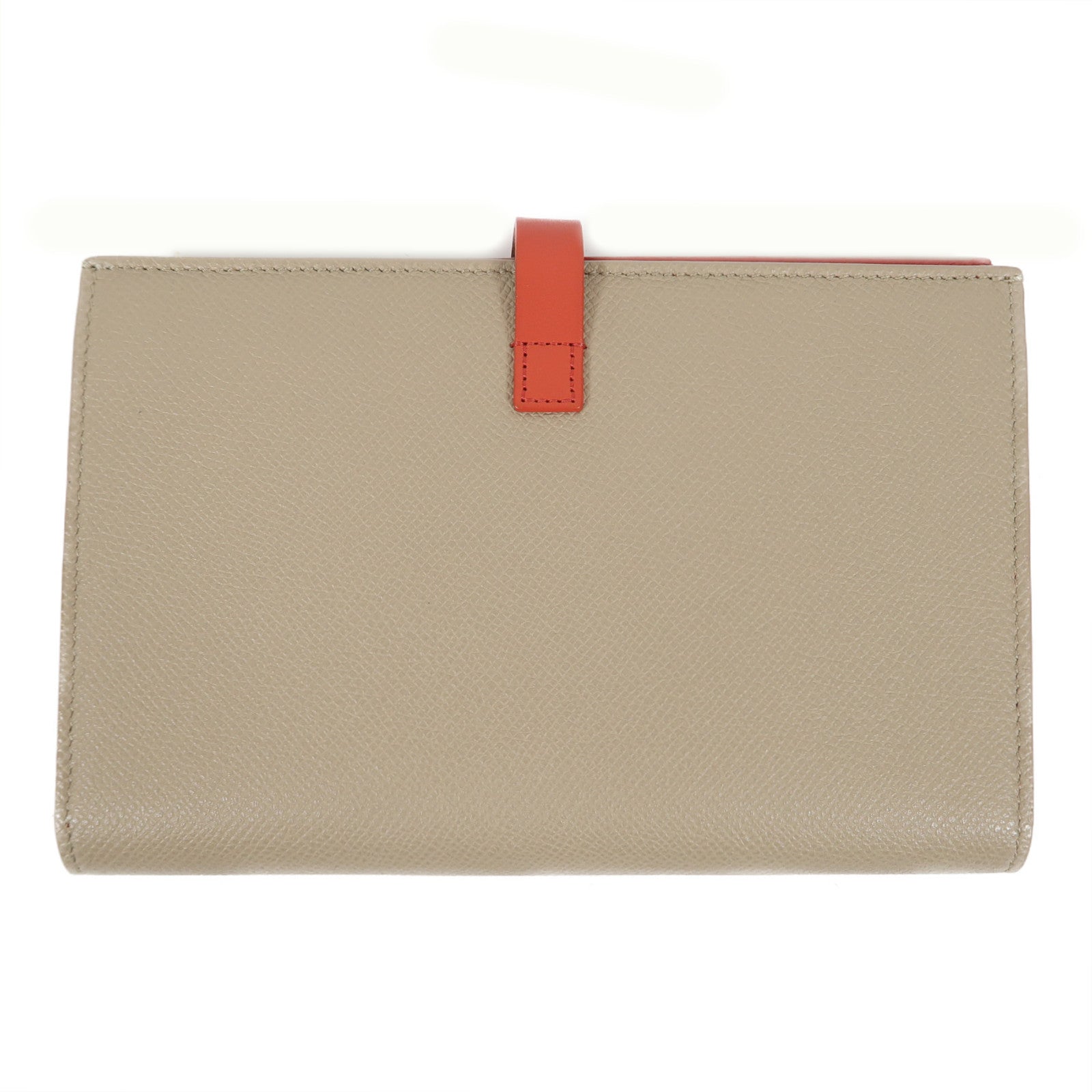 CELINE 【激減優惠】牛皮皮革Long Wallet金扣長錢包啡色/紅色