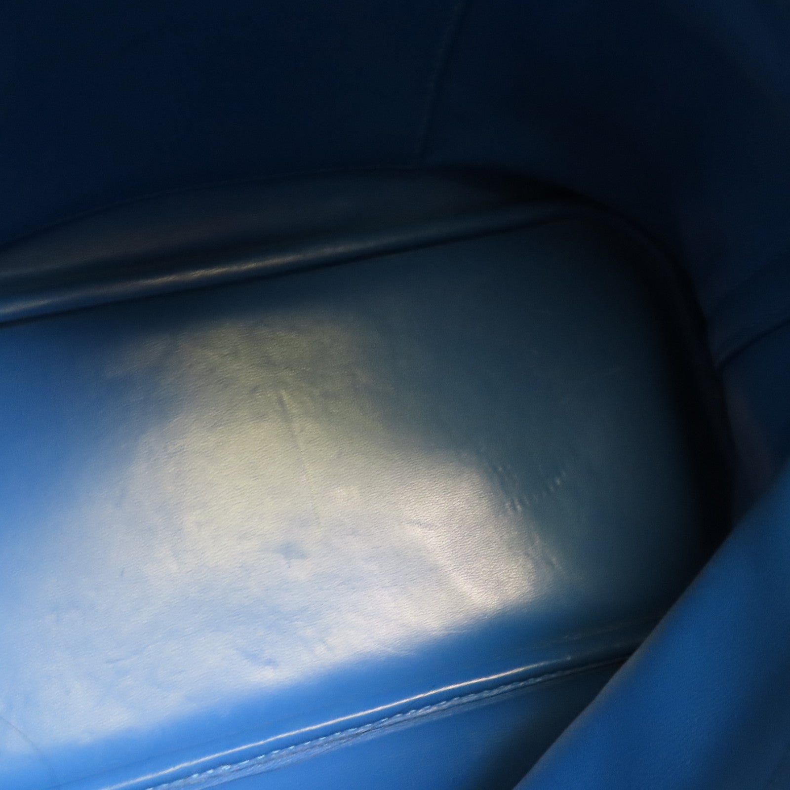 HERMES Clemence皮革Bolide 35銀扣手挽肩背兩用袋Bleu Izmir