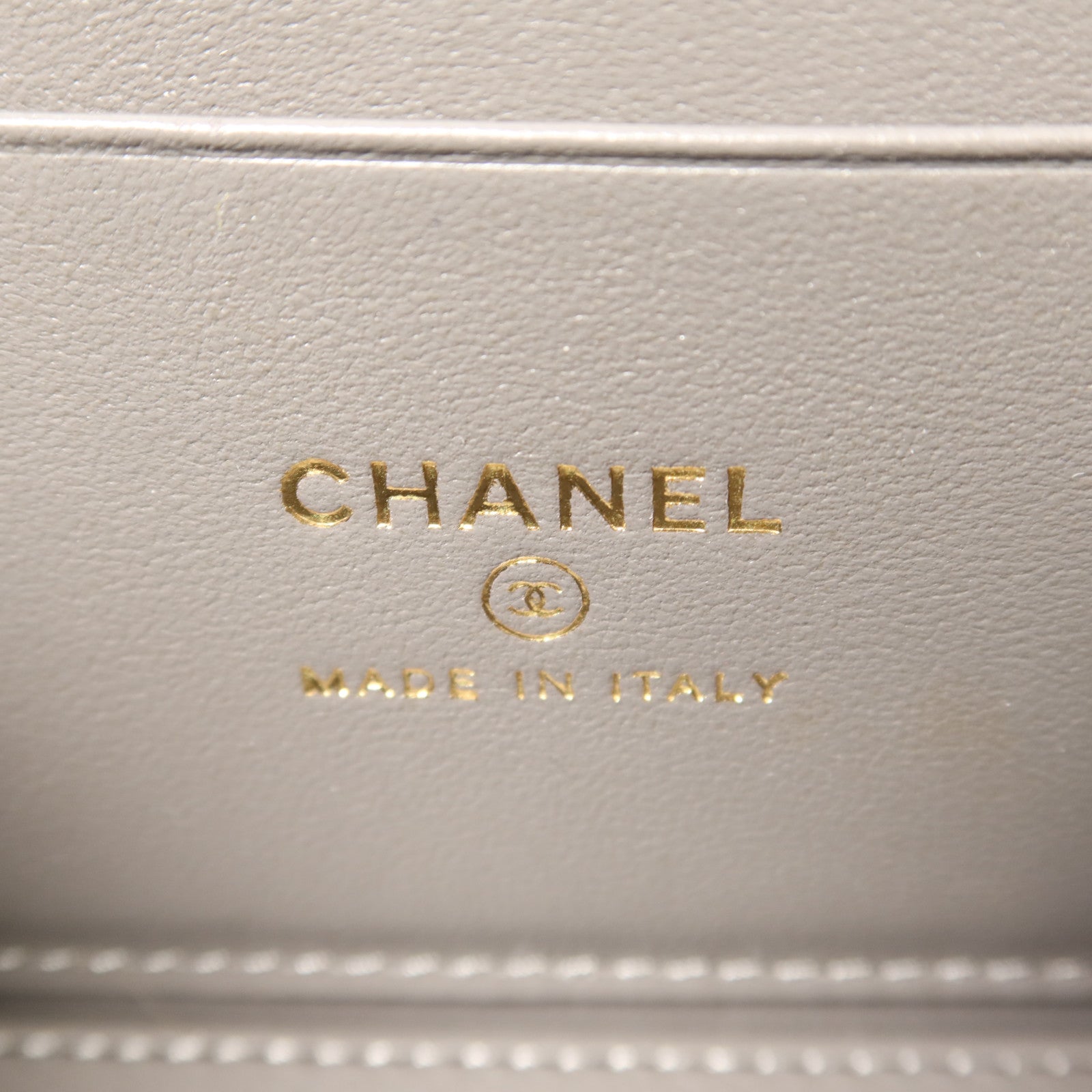 CHANEL 羊皮皮革Vanity Case金扣手挽肩背兩用袋