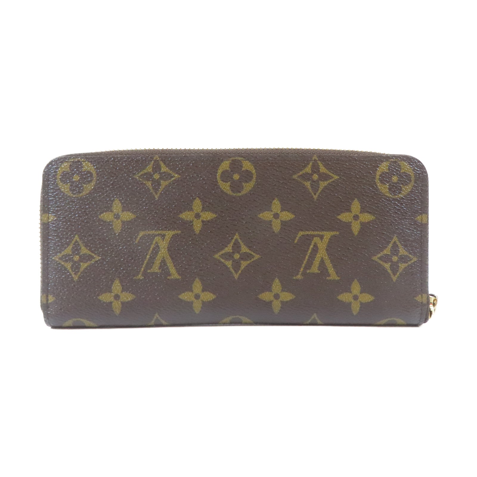 LOUIS VUITTON Monogram Clemence Wallet金扣長錢包啡色/紫紅色