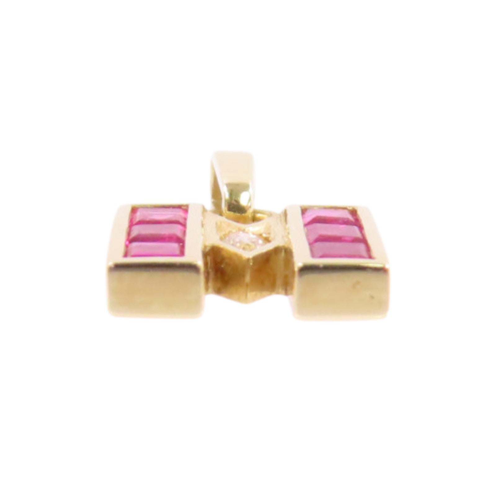 MIKIMOTO 18K黃金/紅寶石/鑽石Ruby Diamond Pendant Top吊墜頭扣