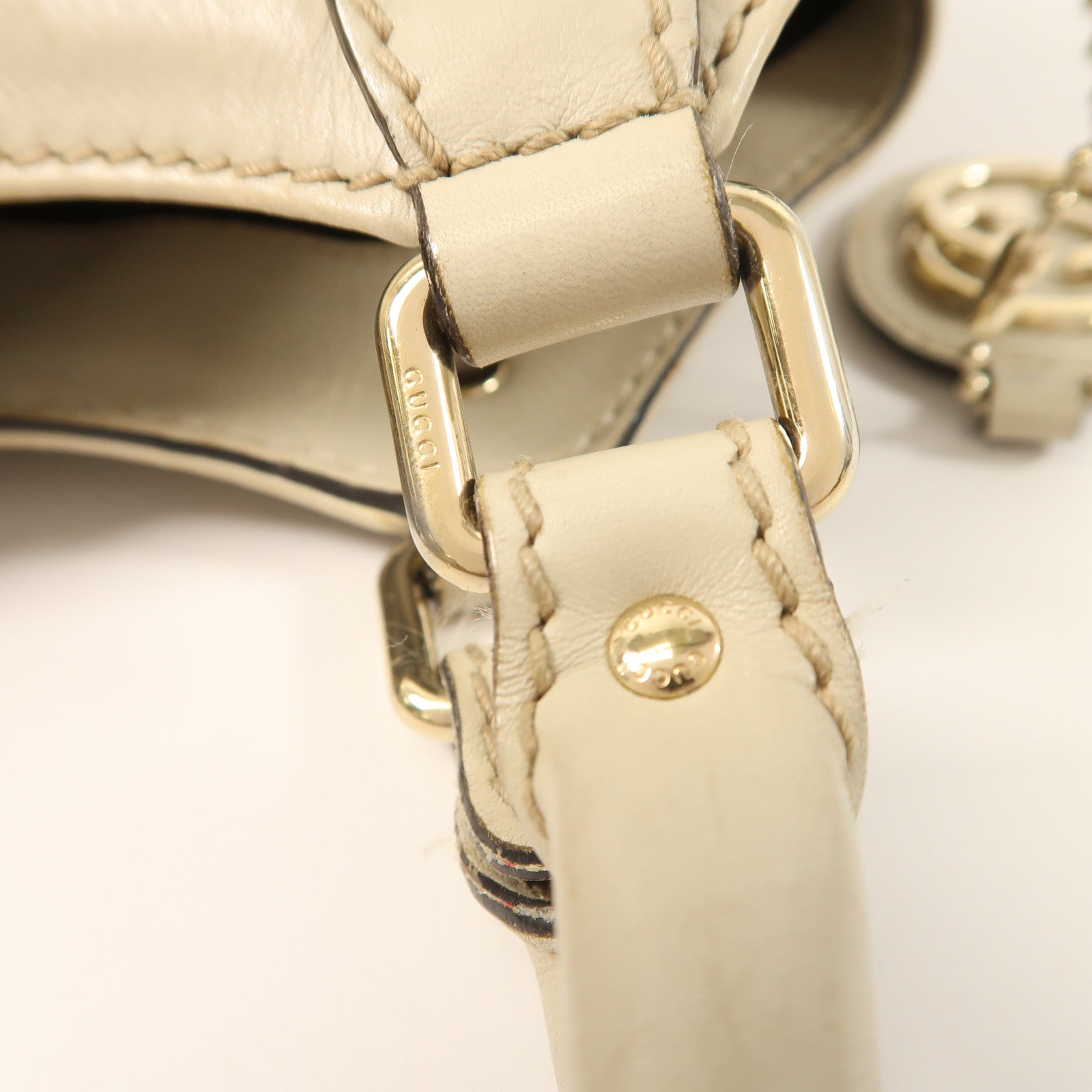 GUCCI 帆布Shoulder Bag金扣肩背袋