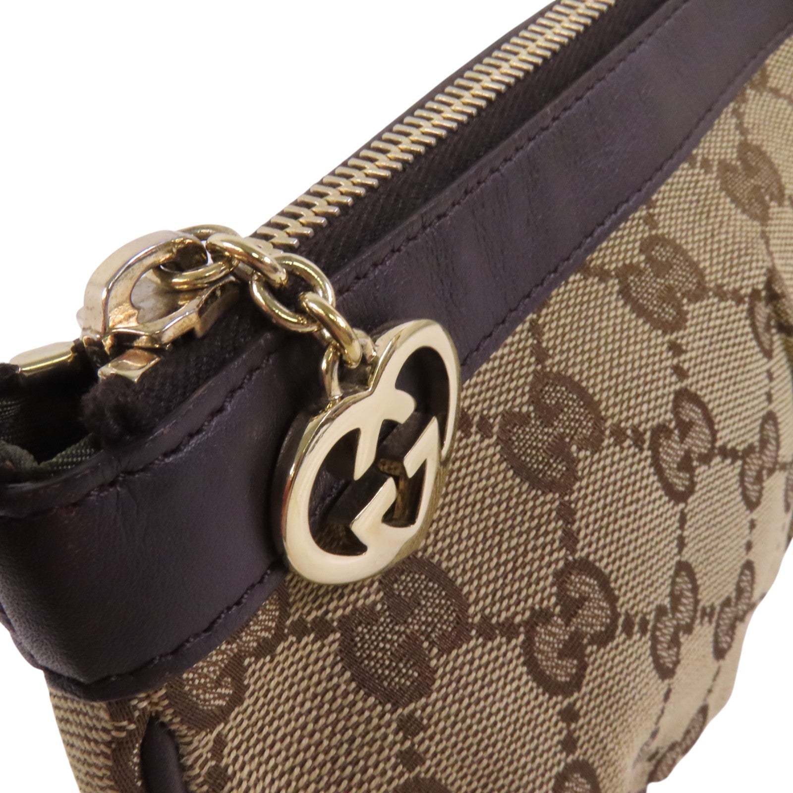 GUCCI GG帆布Mini Shoulder Bag金扣肩背袋