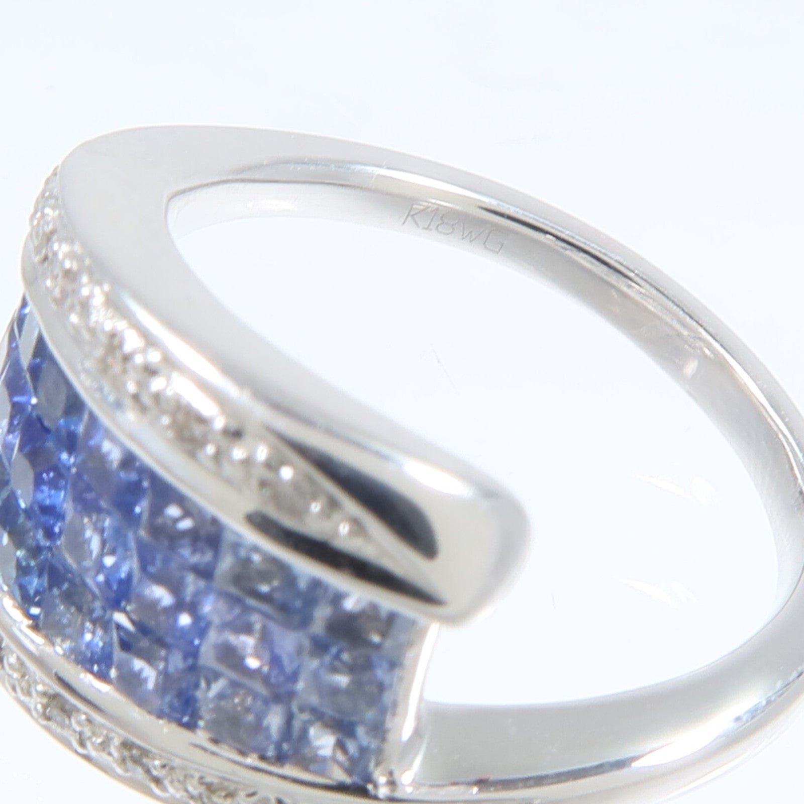 JEWELRY 18K白金Sapphire Diamond Ring藍寶石/鑽石戒指