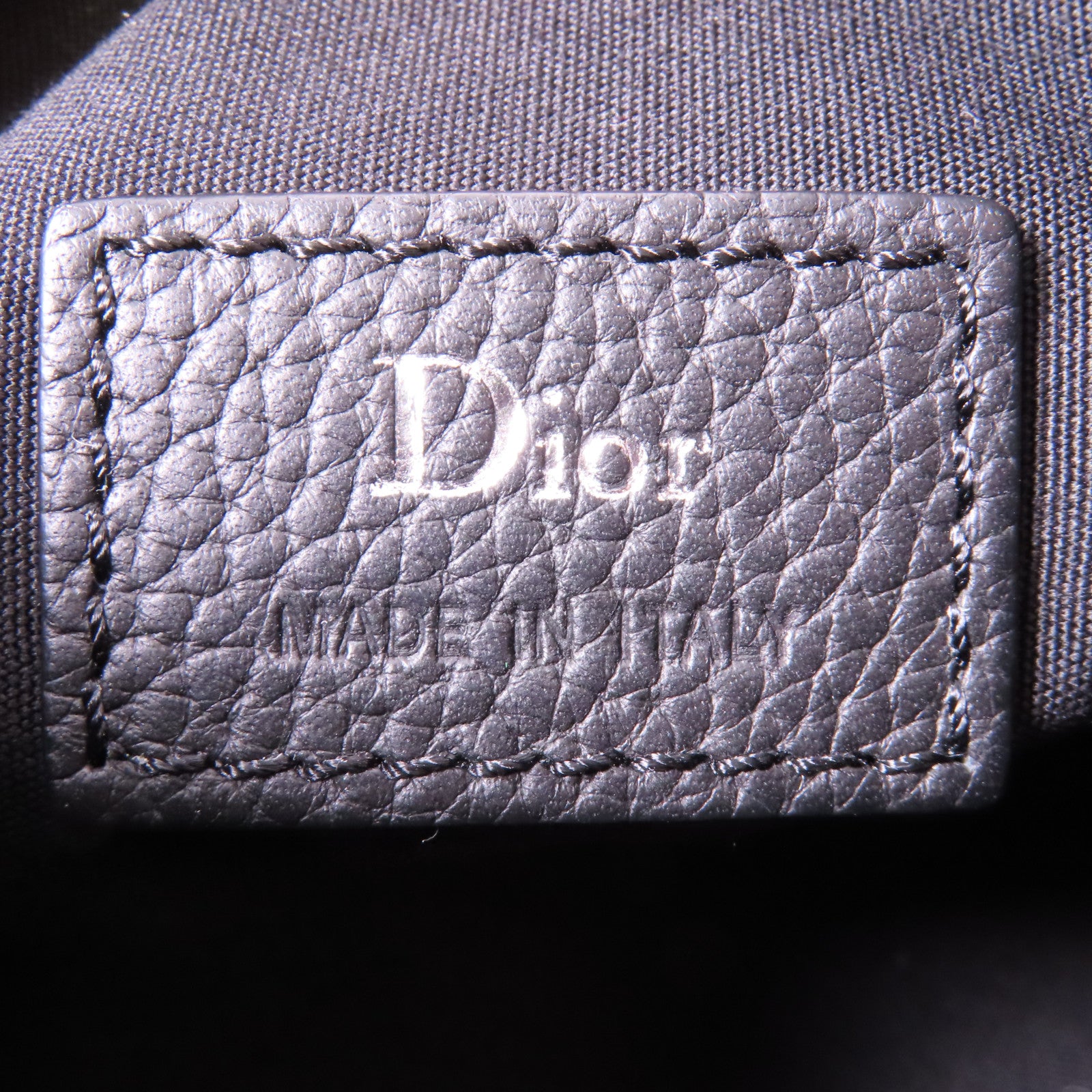Dior 牛皮皮革Dior atelier 3銀扣肩背袋黑色