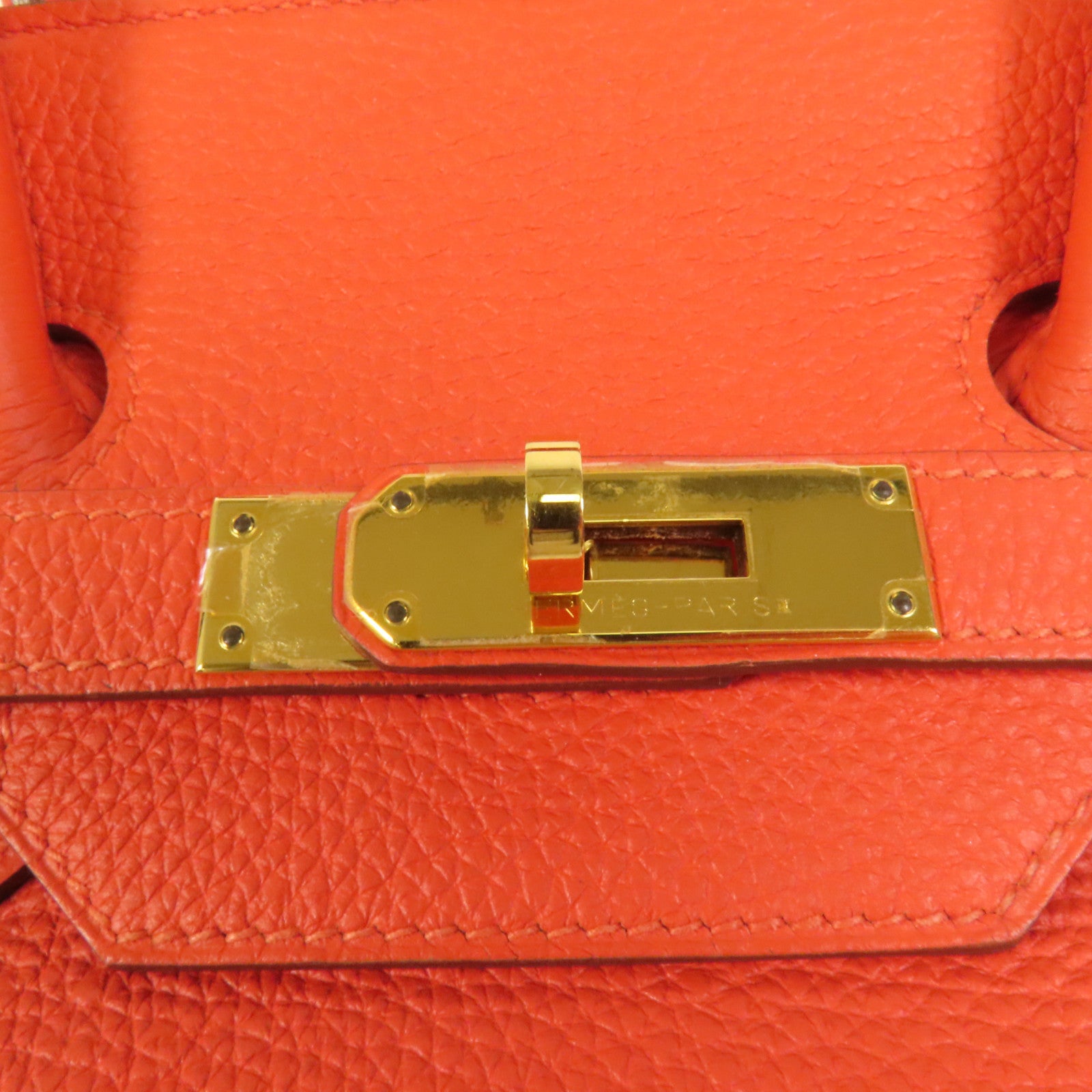 HERMES Togo皮革Birkin 35金扣手挽袋Capucine