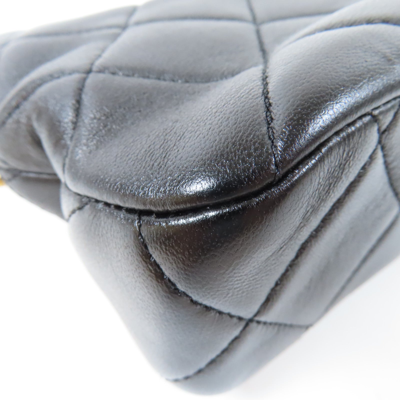CHANEL 【激減優惠】菱格羊皮皮革Chain Shoulder Bag金扣鏈帶肩背袋黑色