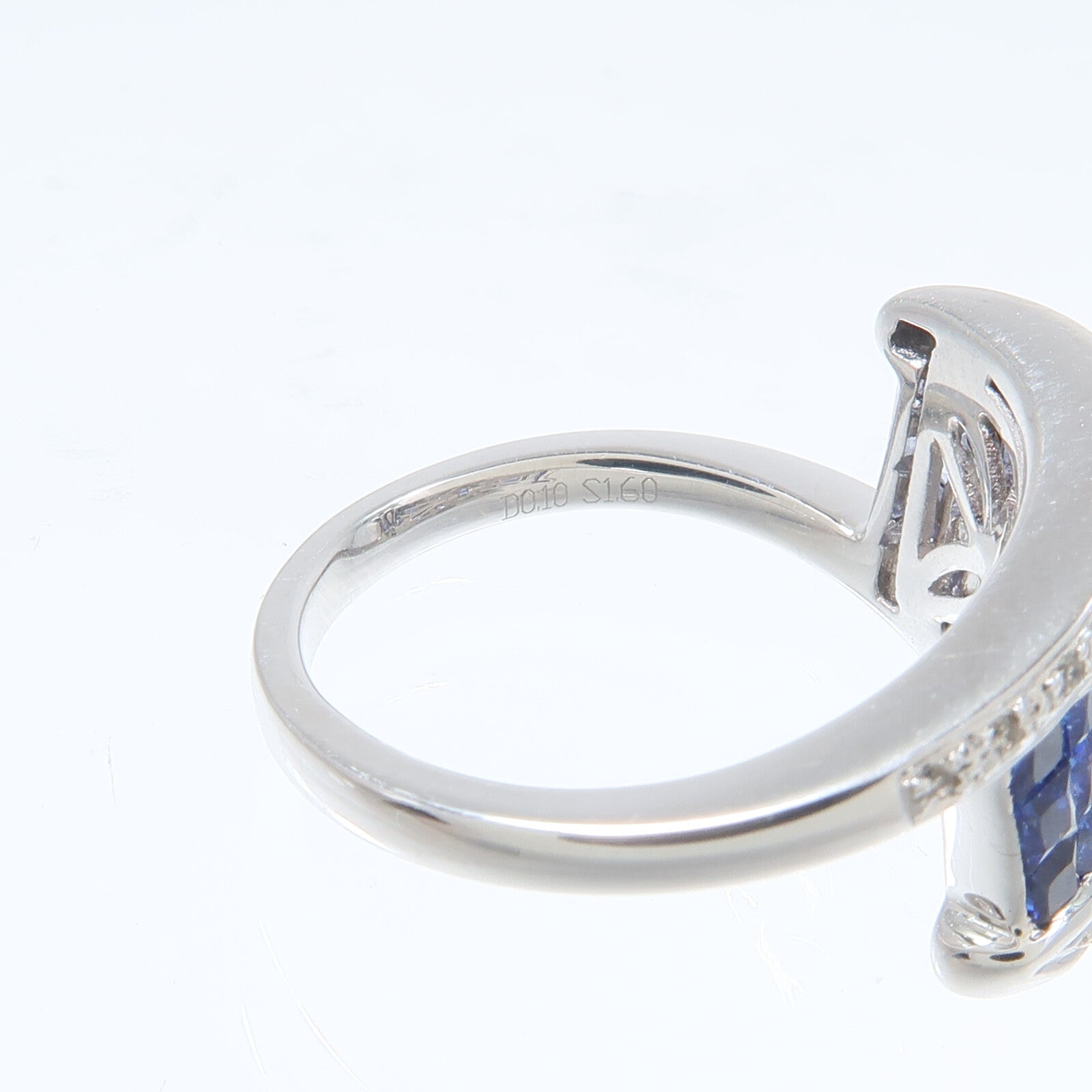 JEWELRY 18K白金Sapphire Diamond Ring藍寶石/鑽石戒指