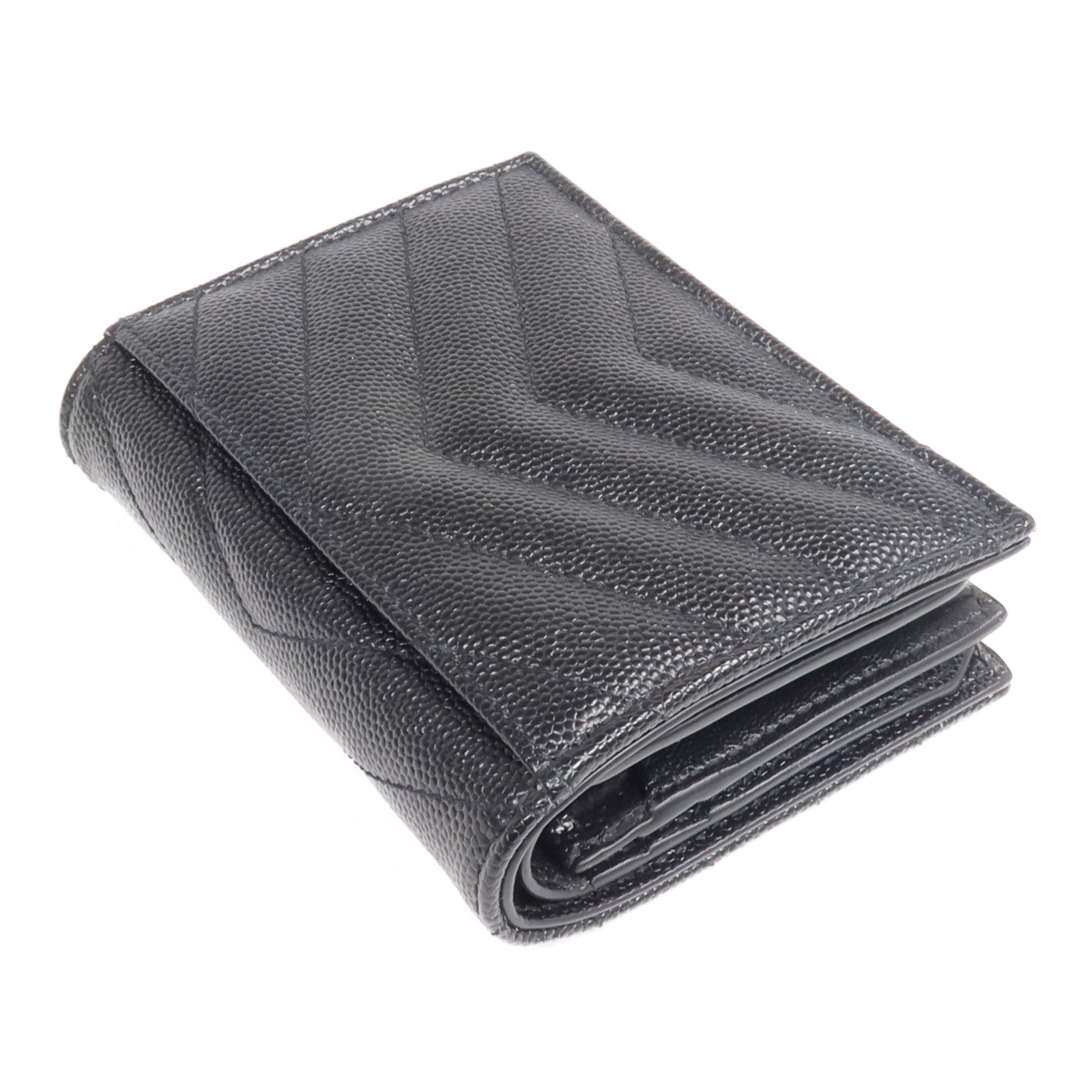 SAINT LAURENT 牛皮皮革Wallet金扣錢包