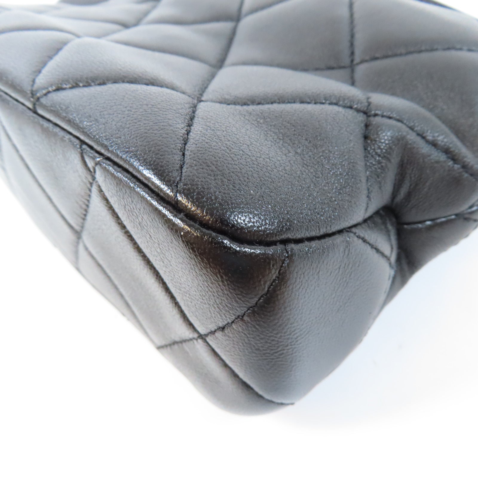 CHANEL 【激減優惠】菱格羊皮皮革Chain Shoulder Bag金扣鏈帶肩背袋黑色