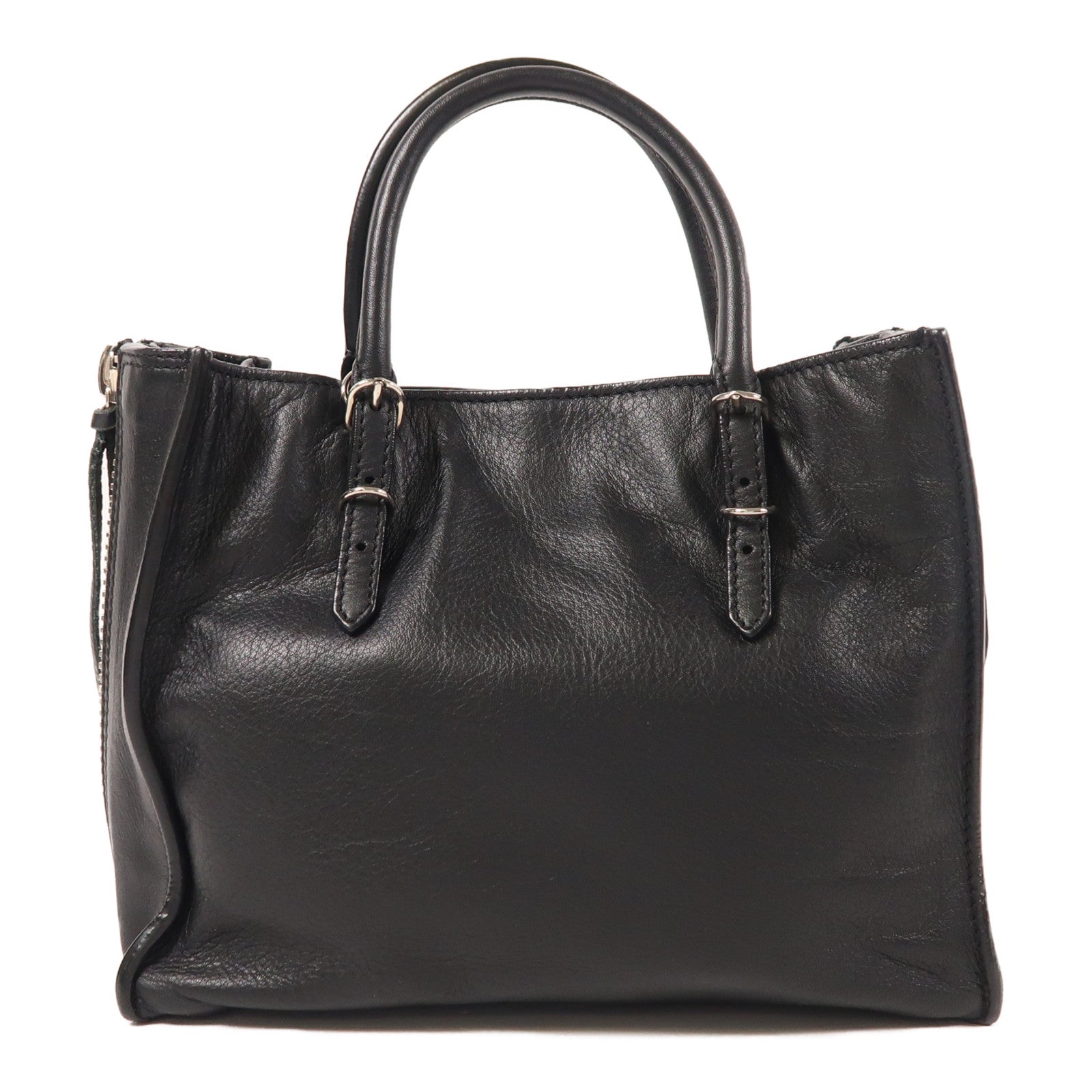BALENCIAGA 牛皮皮革Papier Mini銀扣手挽肩背兩用袋