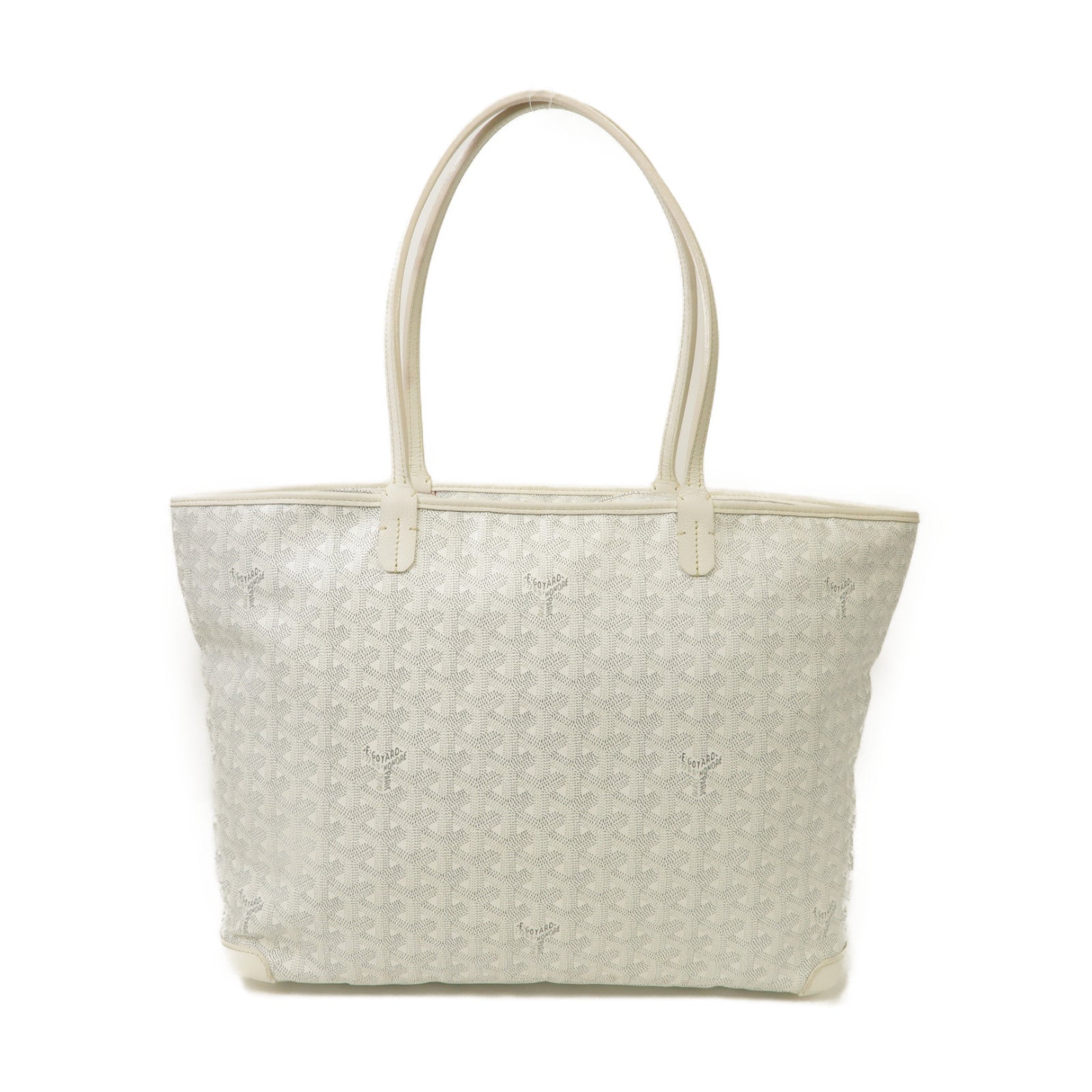 GOYARD 塗層帆布Artois銀扣肩背袋白色