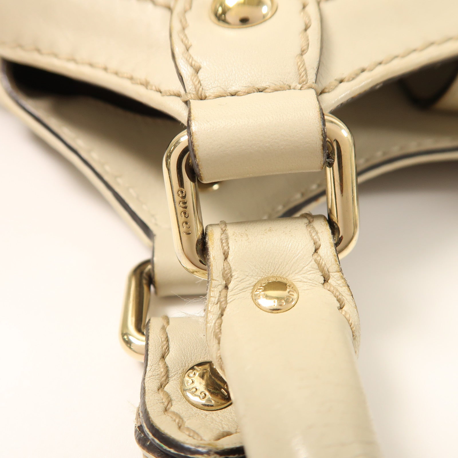 GUCCI 帆布Shoulder Bag金扣肩背袋