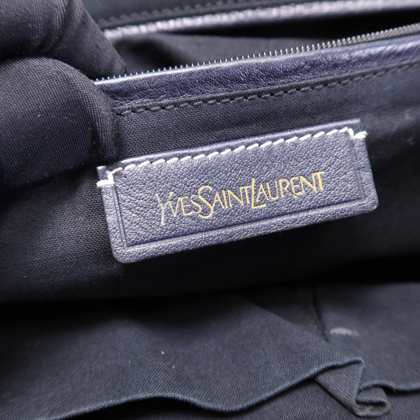 YVES SAINT LAURENT 牛仔布Cabas Chyc Handbag金扣手挽袋