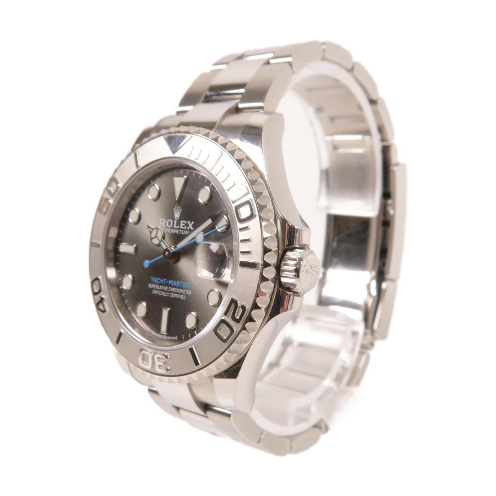 ROLEX Yacht Master不鏽鋼/PT950鉑金手錶自動機芯黑色