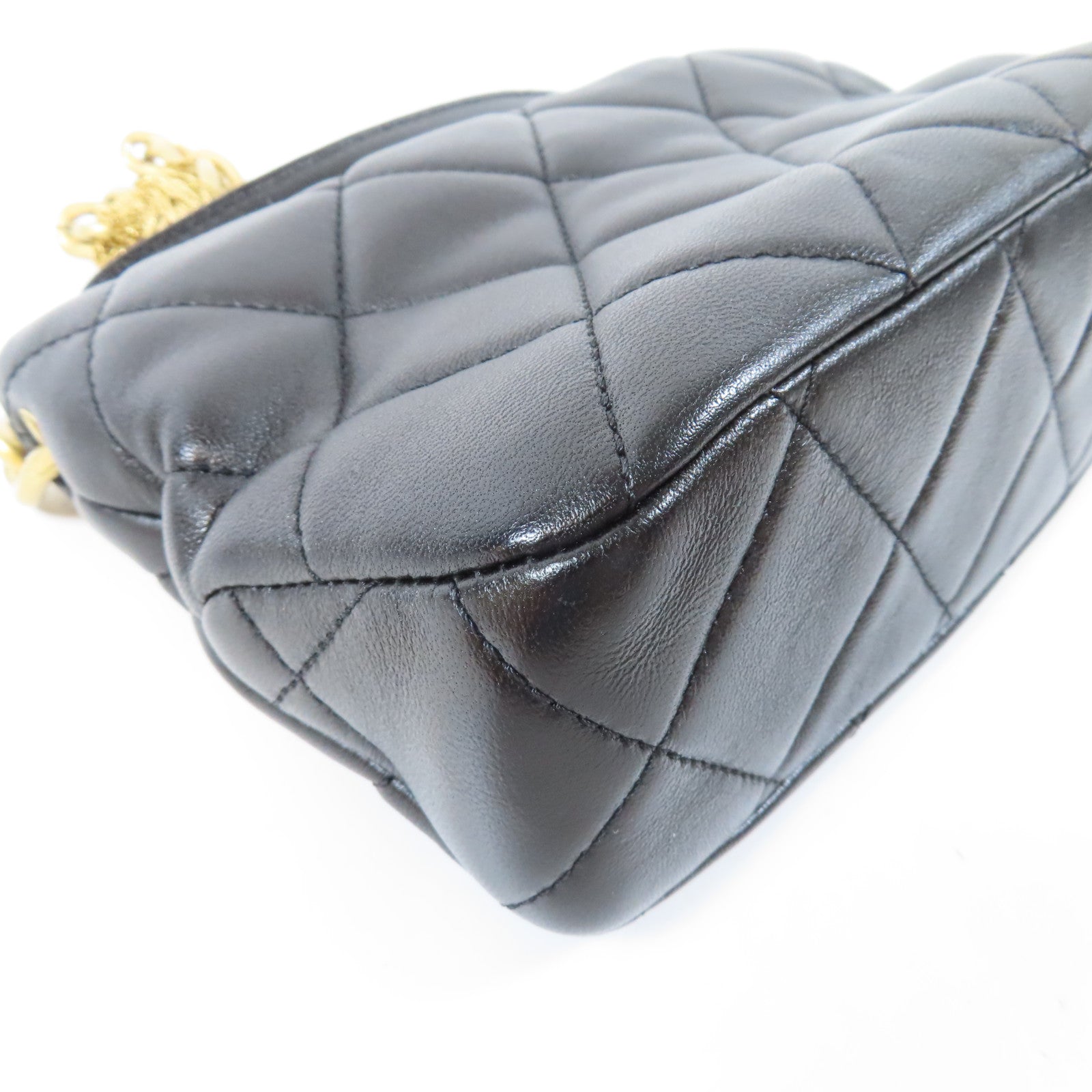 CHANEL 【激減優惠】菱格羊皮皮革Chain Shoulder Bag金扣鏈帶肩背袋黑色
