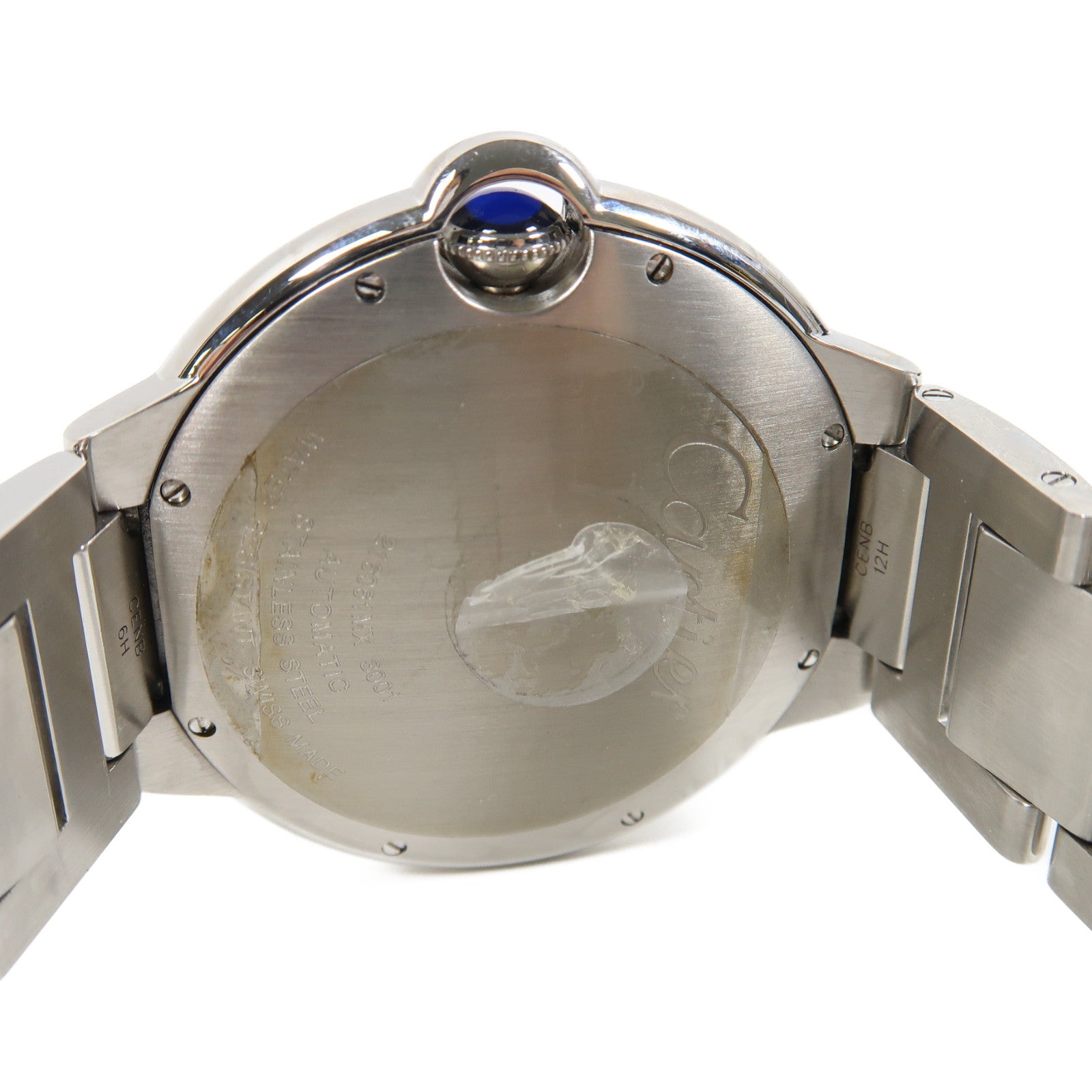 CARTIER Ballon Blue不鏽鋼手錶自動機芯銀色