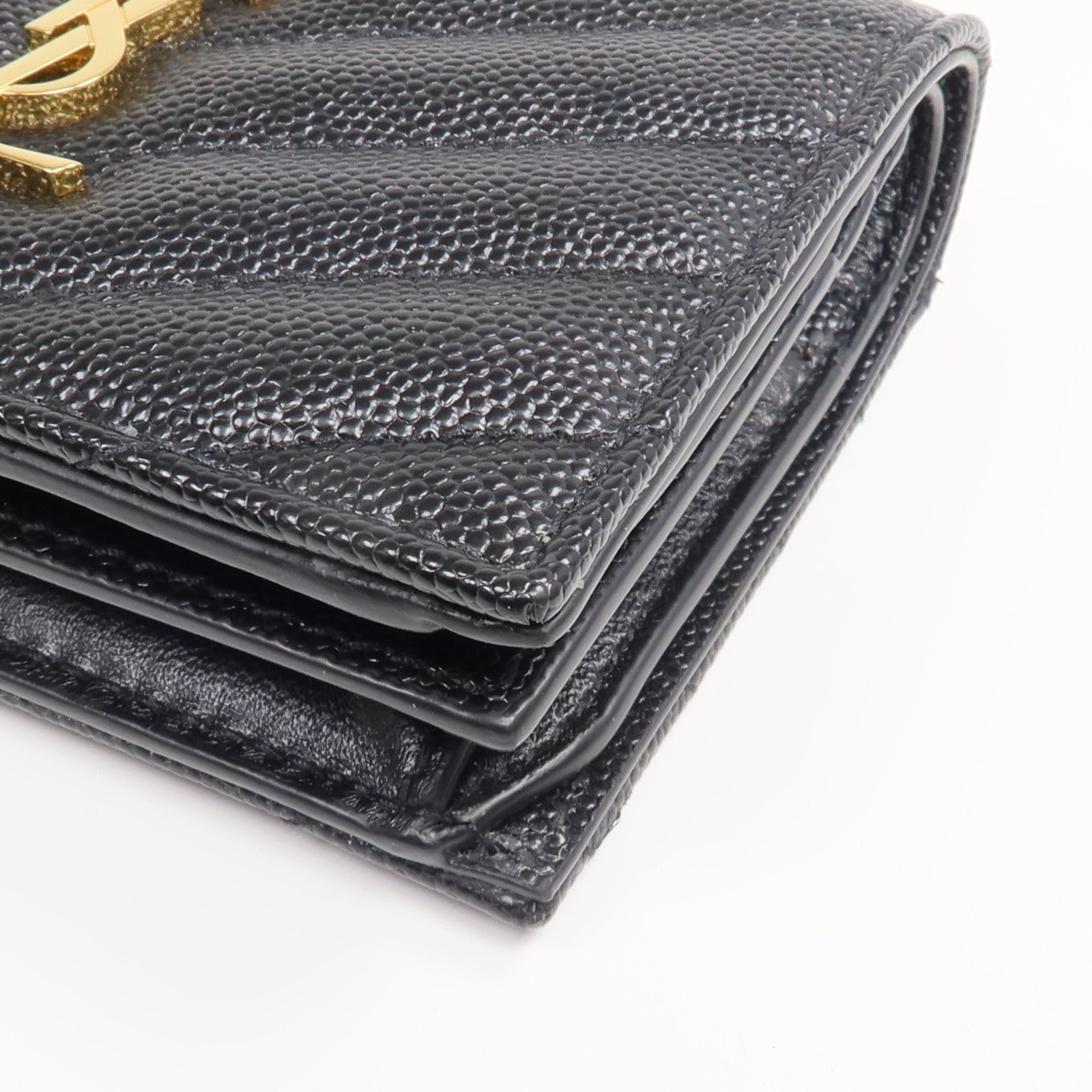 SAINT LAURENT 牛皮皮革Wallet金扣錢包