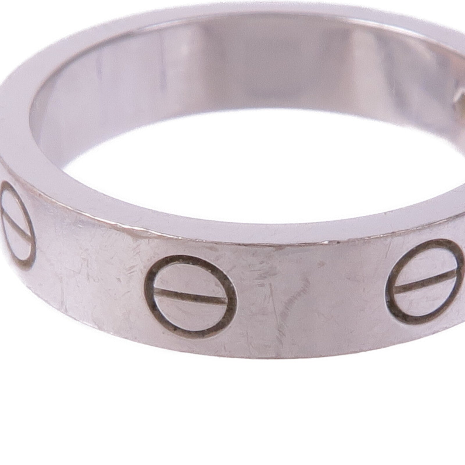 CARTIER 18K白金Love Ring 1 Diamond鑽石戒指Cartier#50/US#5