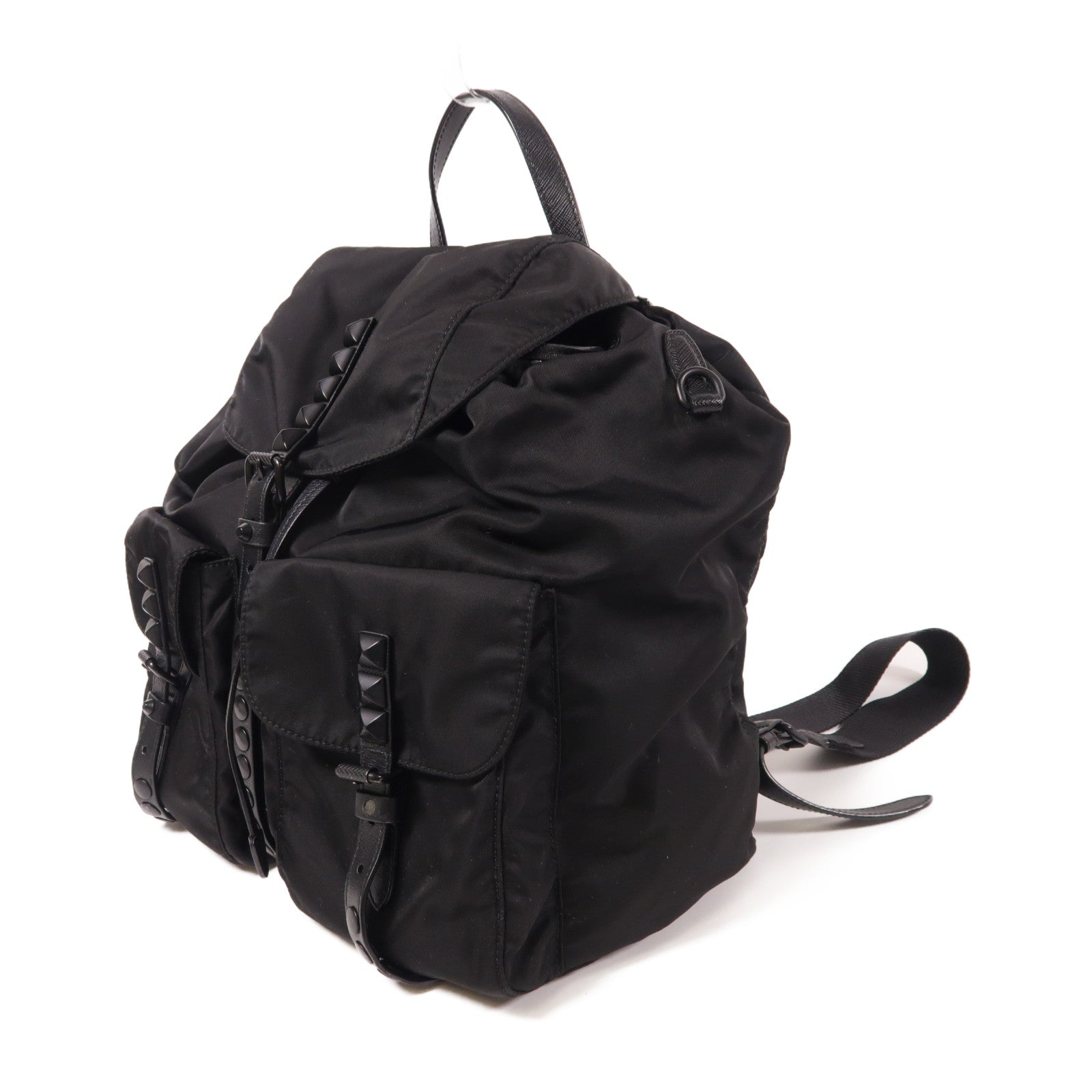 PRADA 尼龍Backpack銀扣背包