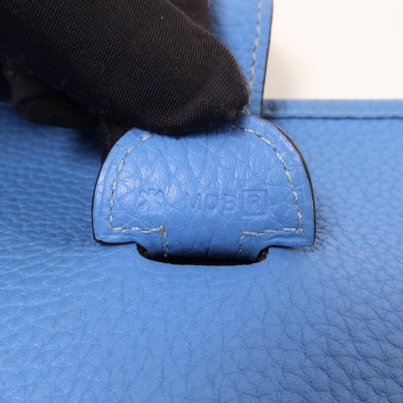 HERMES Clemence皮革Evelyne PM 肩背袋Bleu Paradis