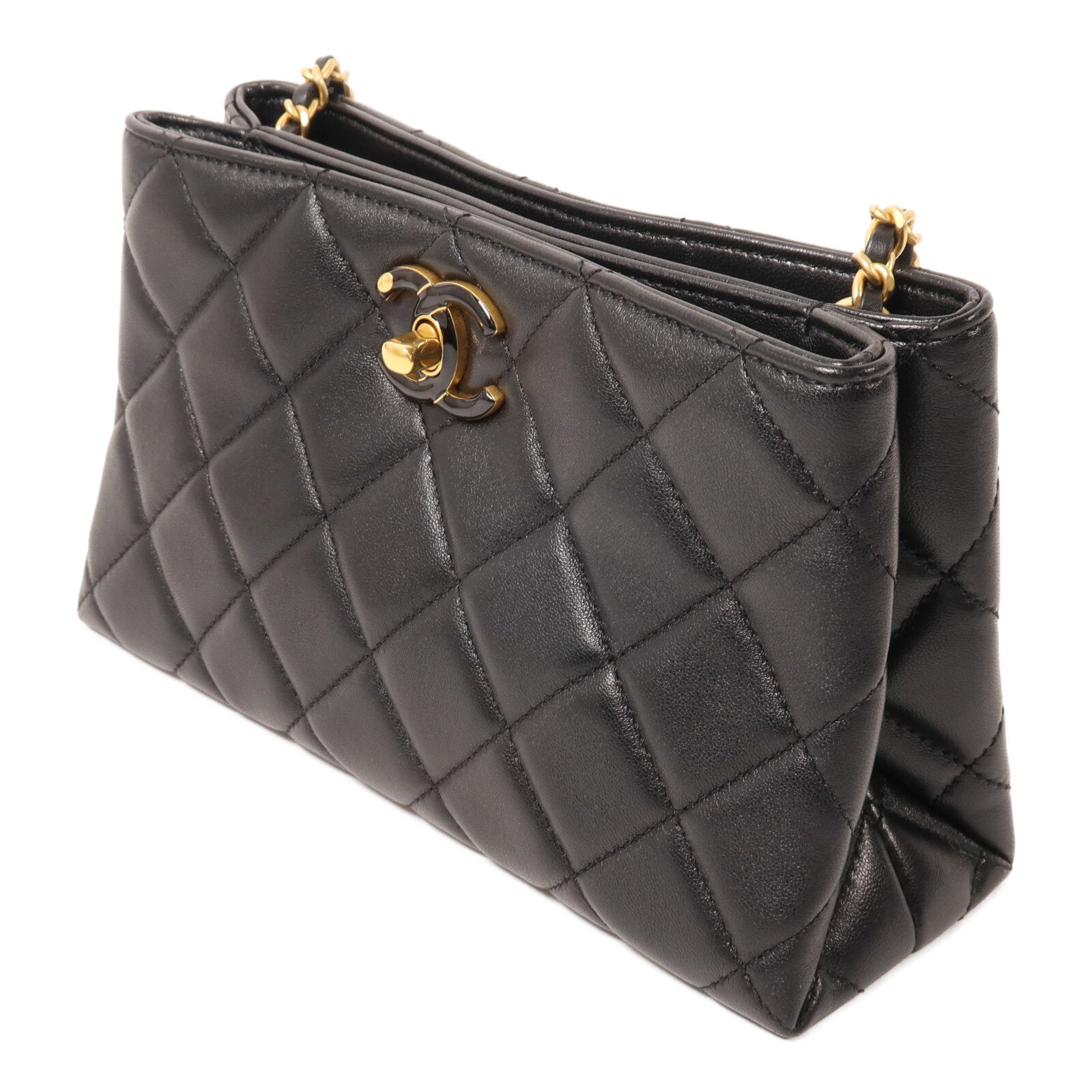 CHANEL 羊皮皮革Mini Hobo Bag鏈帶肩背袋