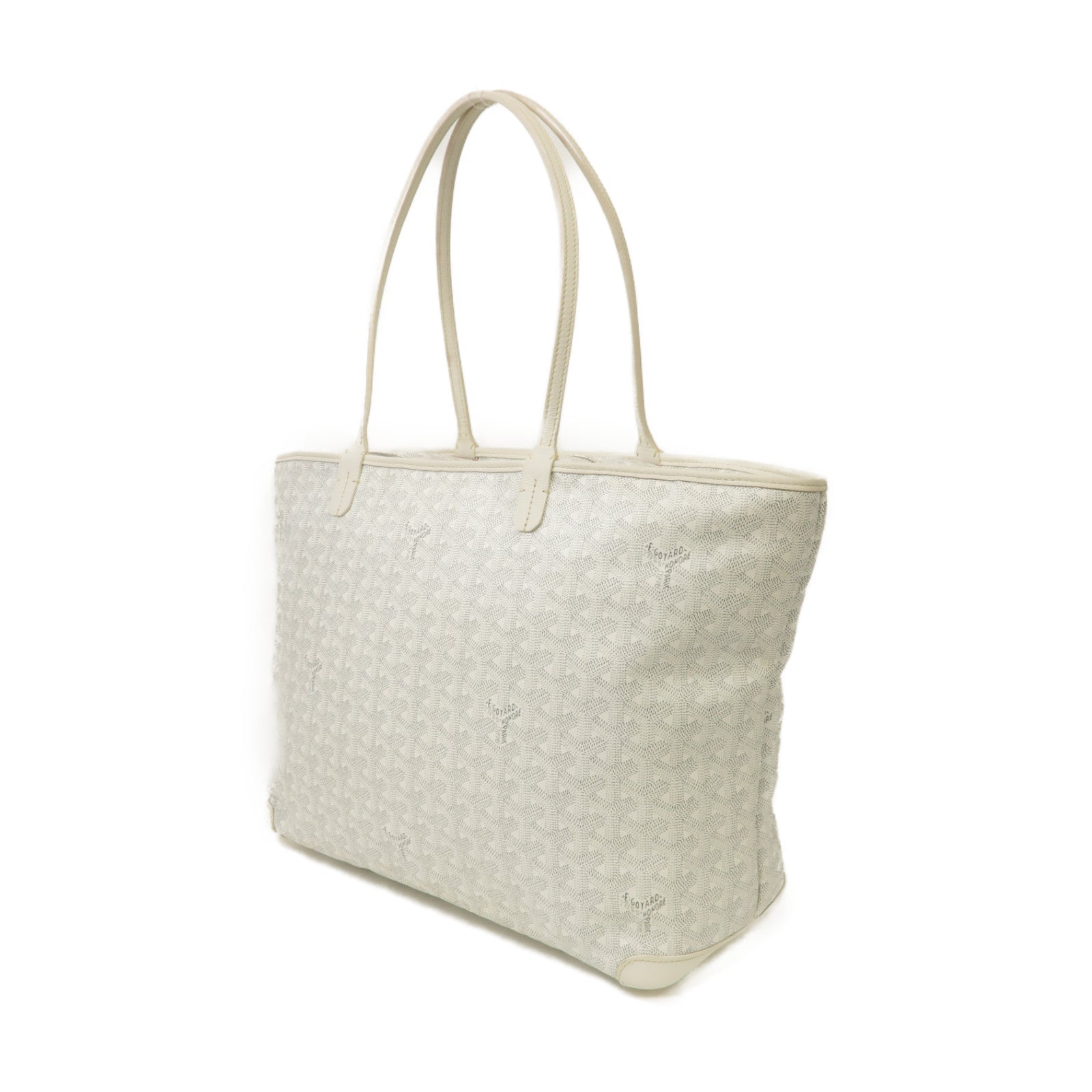 GOYARD 塗層帆布Artois銀扣肩背袋白色