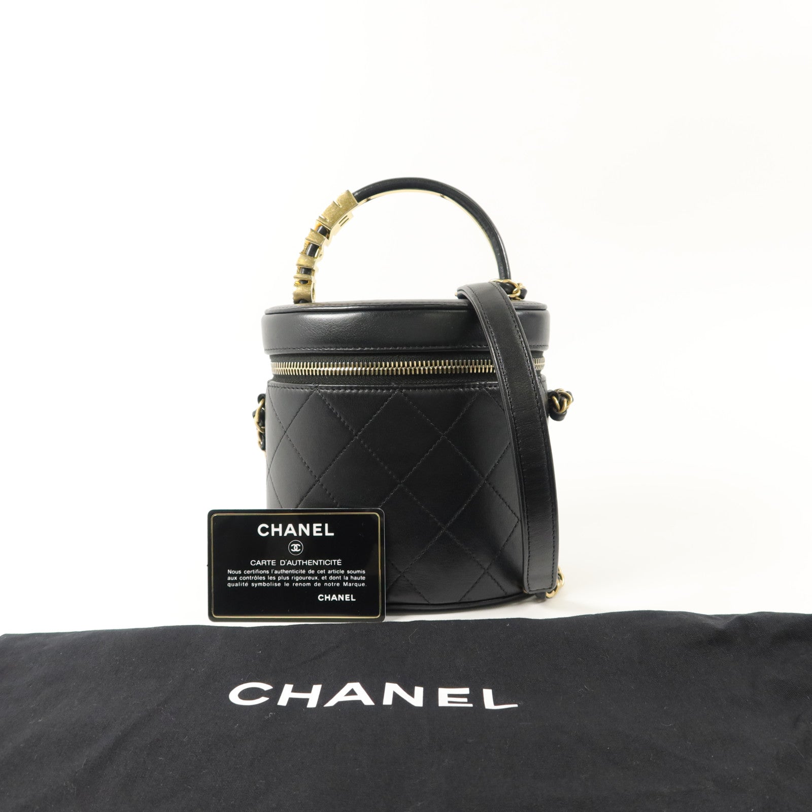 CHANEL 羊皮皮革Vanity Case手挽肩背兩用袋
