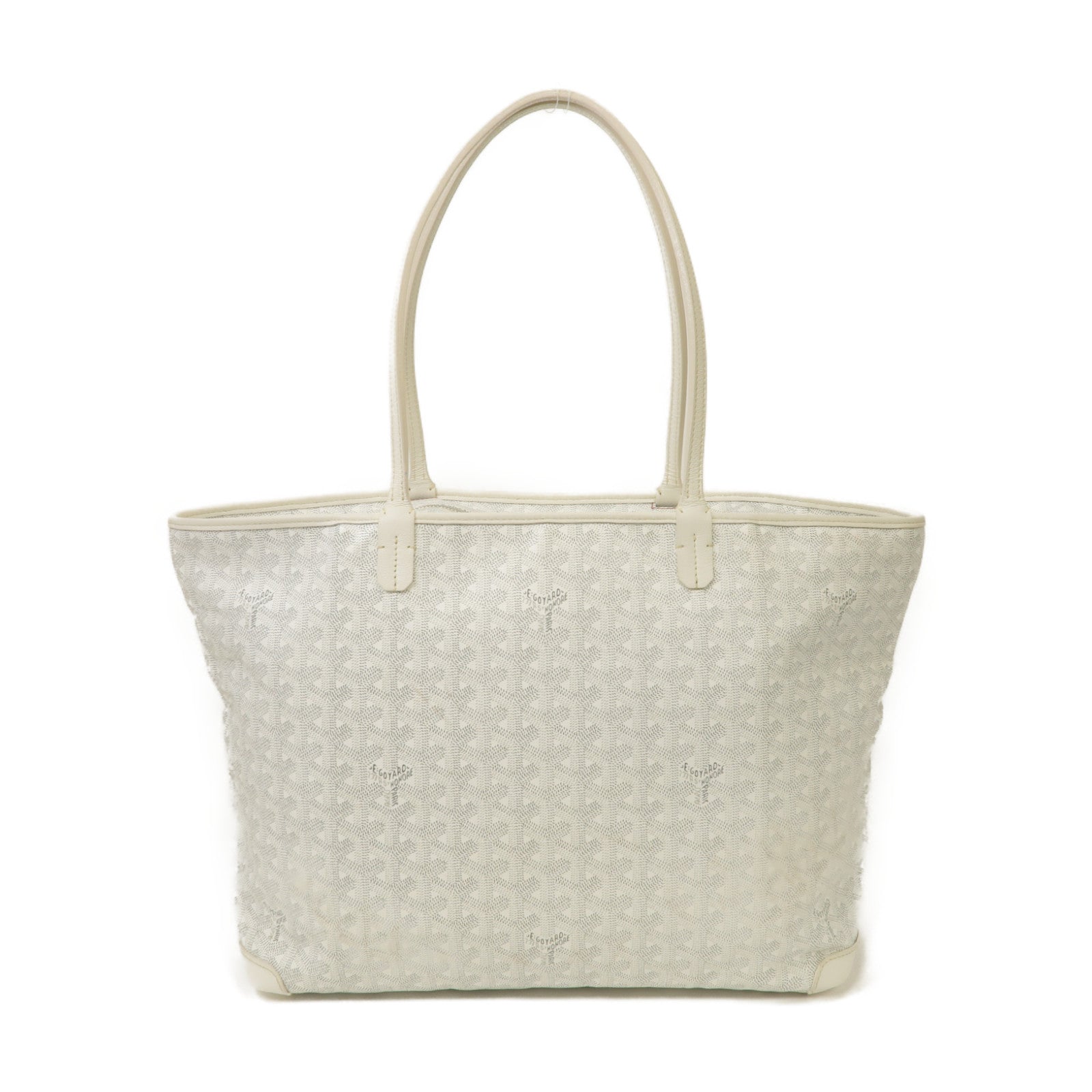 GOYARD 塗層帆布Artois銀扣肩背袋白色